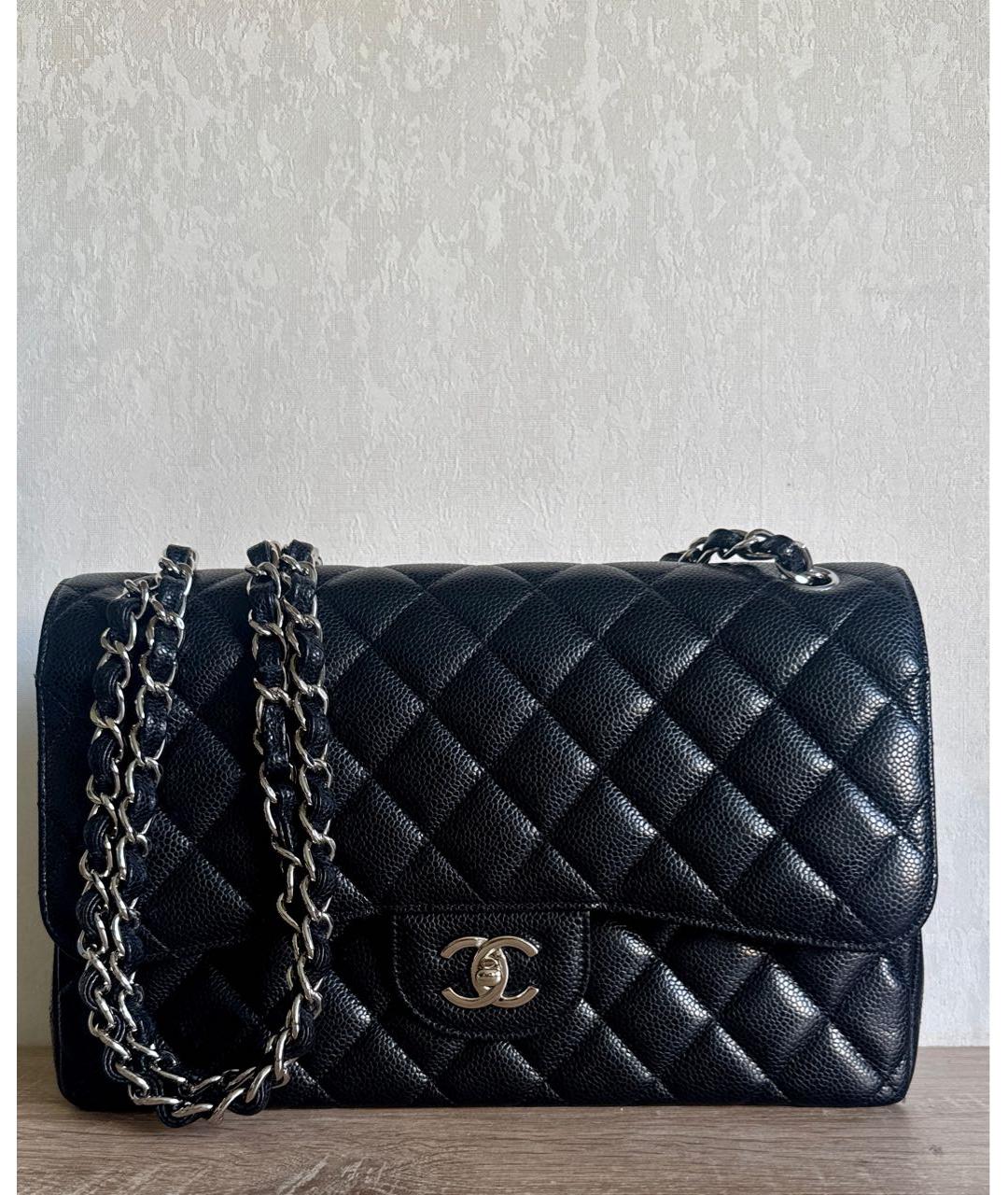 CHANEL Черная кожаная сумка через плечо, фото 9