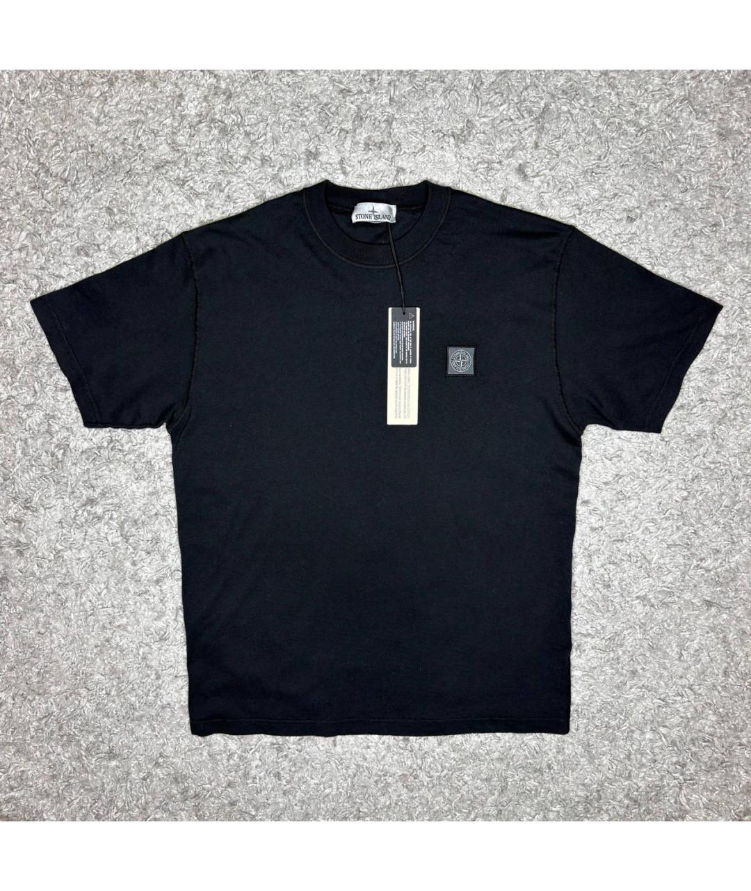 STONE ISLAND Черная футболка, фото 6