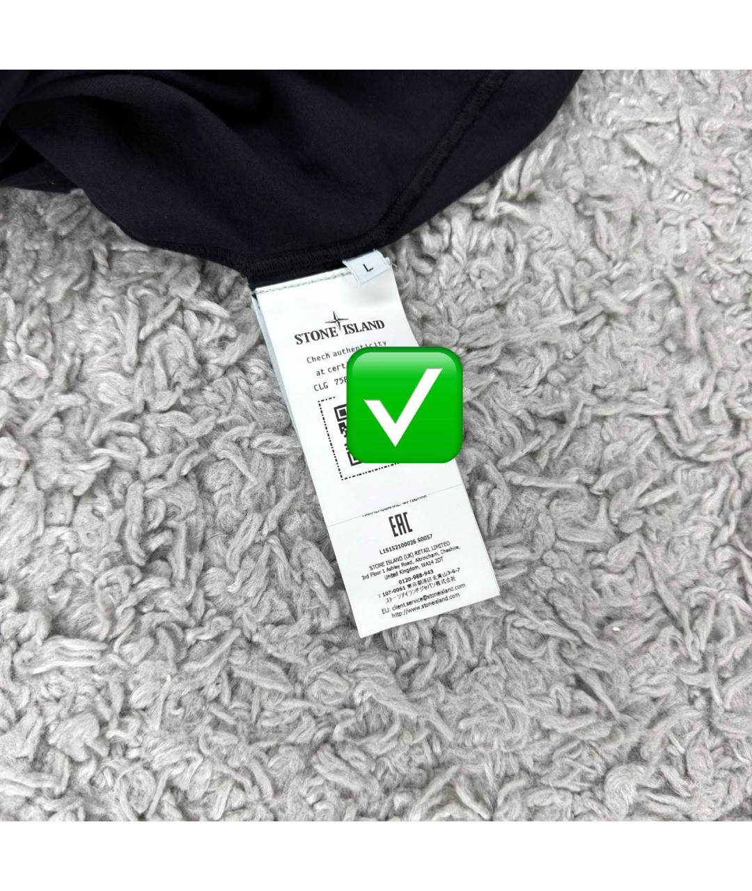STONE ISLAND Черная футболка, фото 5