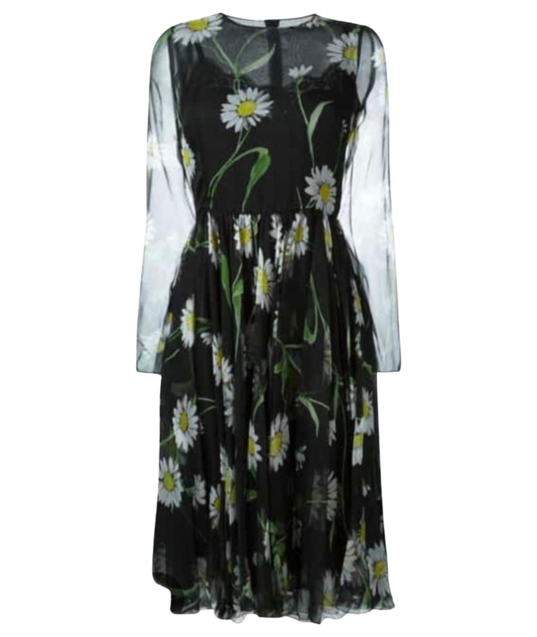 DOLCE&GABBANA Черное шелковое вечернее платье, фото 1