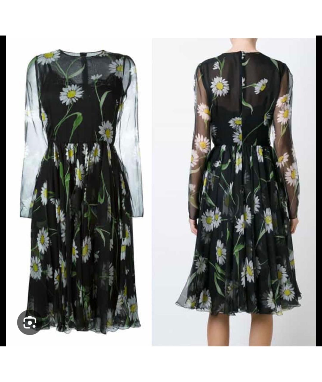 DOLCE&GABBANA Черное шелковое вечернее платье, фото 3