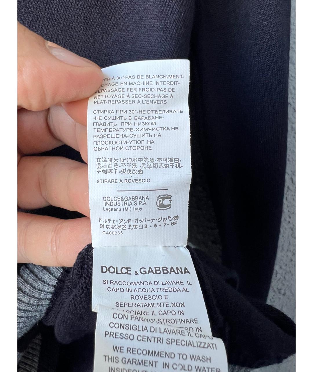 DOLCE&GABBANA Темно-синий джемпер / свитер, фото 5