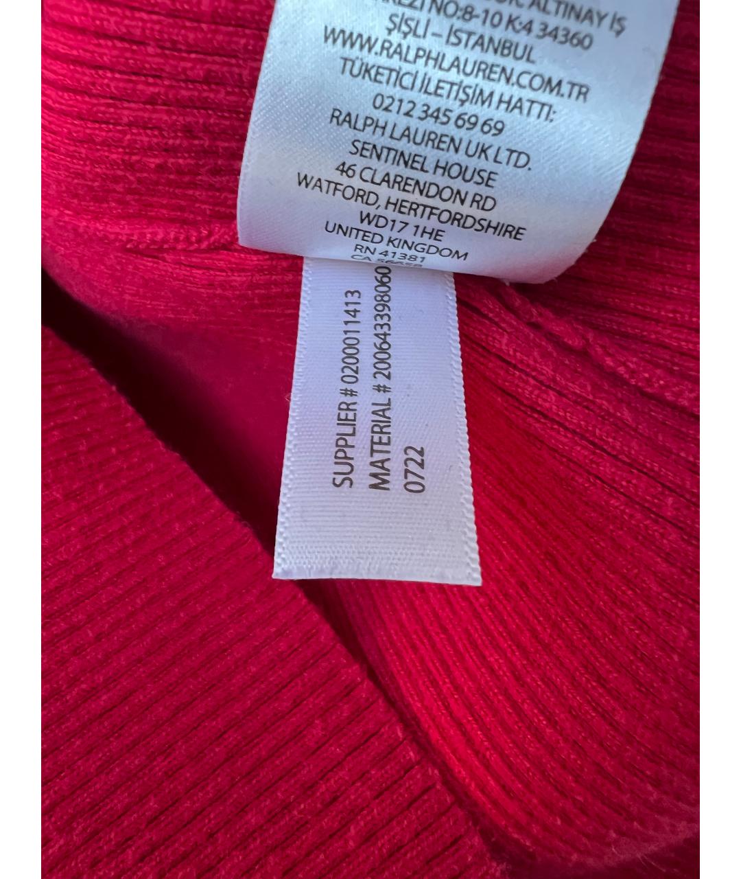 RALPH LAUREN Красная водолазка, фото 5