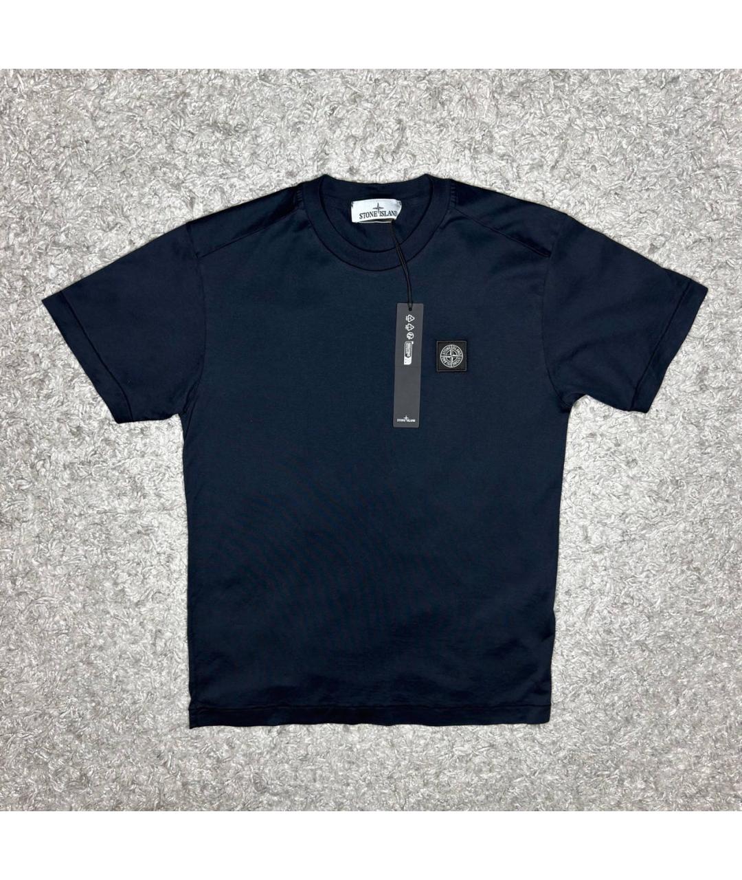 STONE ISLAND Темно-синяя футболка, фото 6