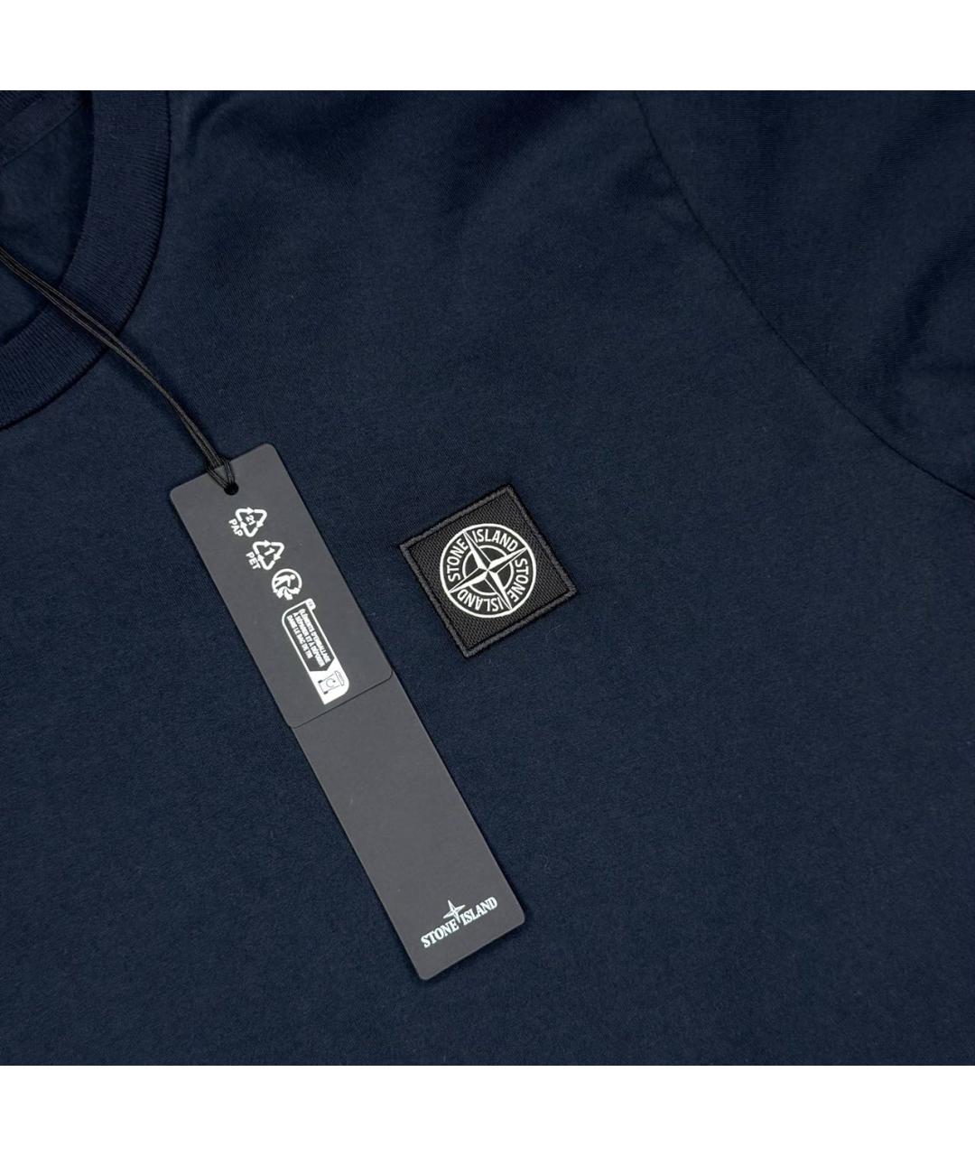 STONE ISLAND Темно-синяя футболка, фото 2
