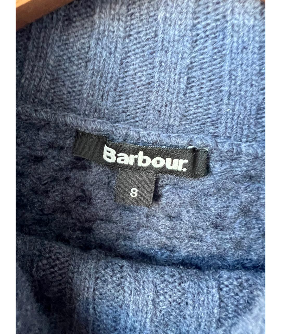 BARBOUR Темно-синий шерстяной джемпер / свитер, фото 3