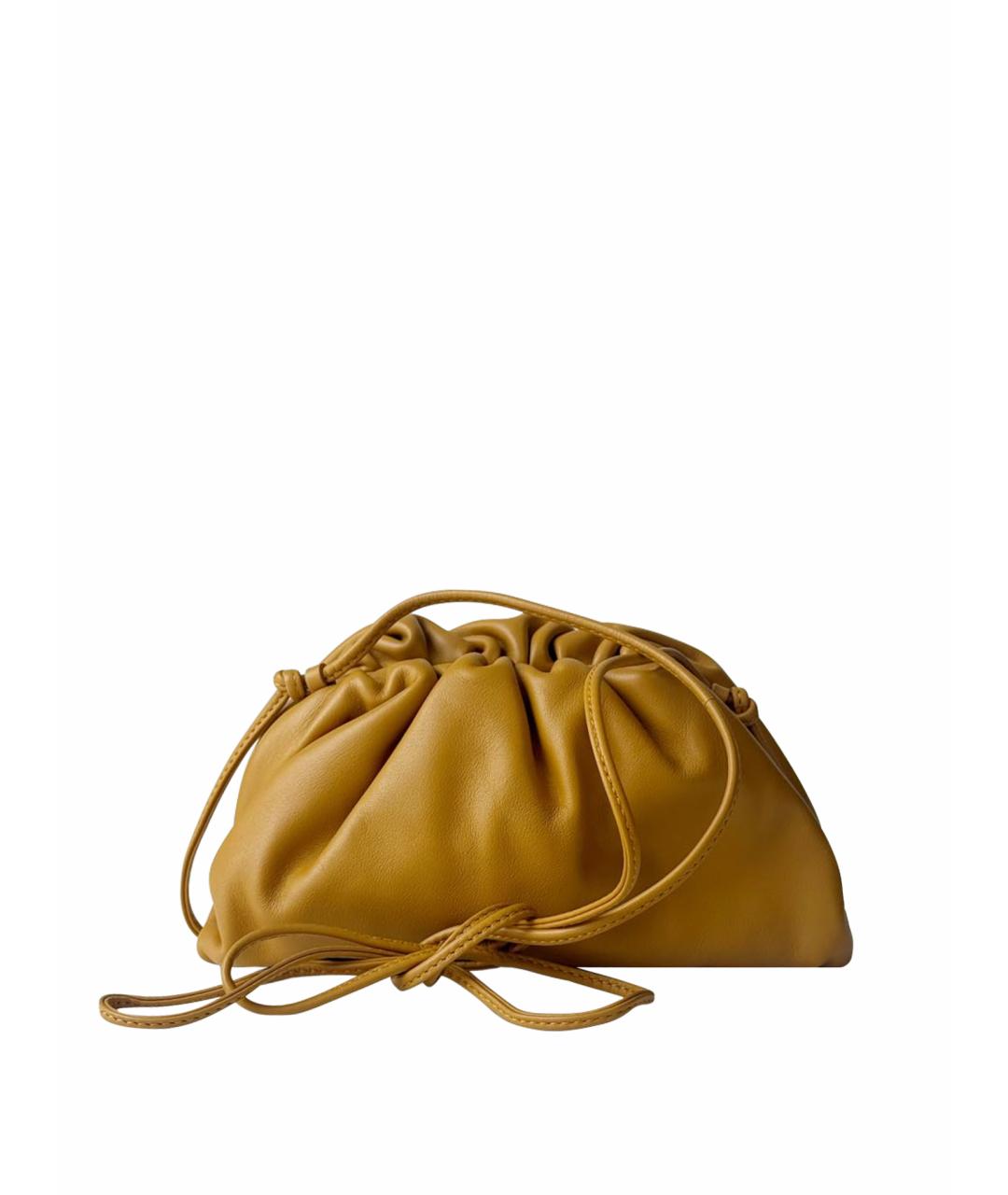 BOTTEGA VENETA Горчичная кожаная сумка через плечо, фото 8