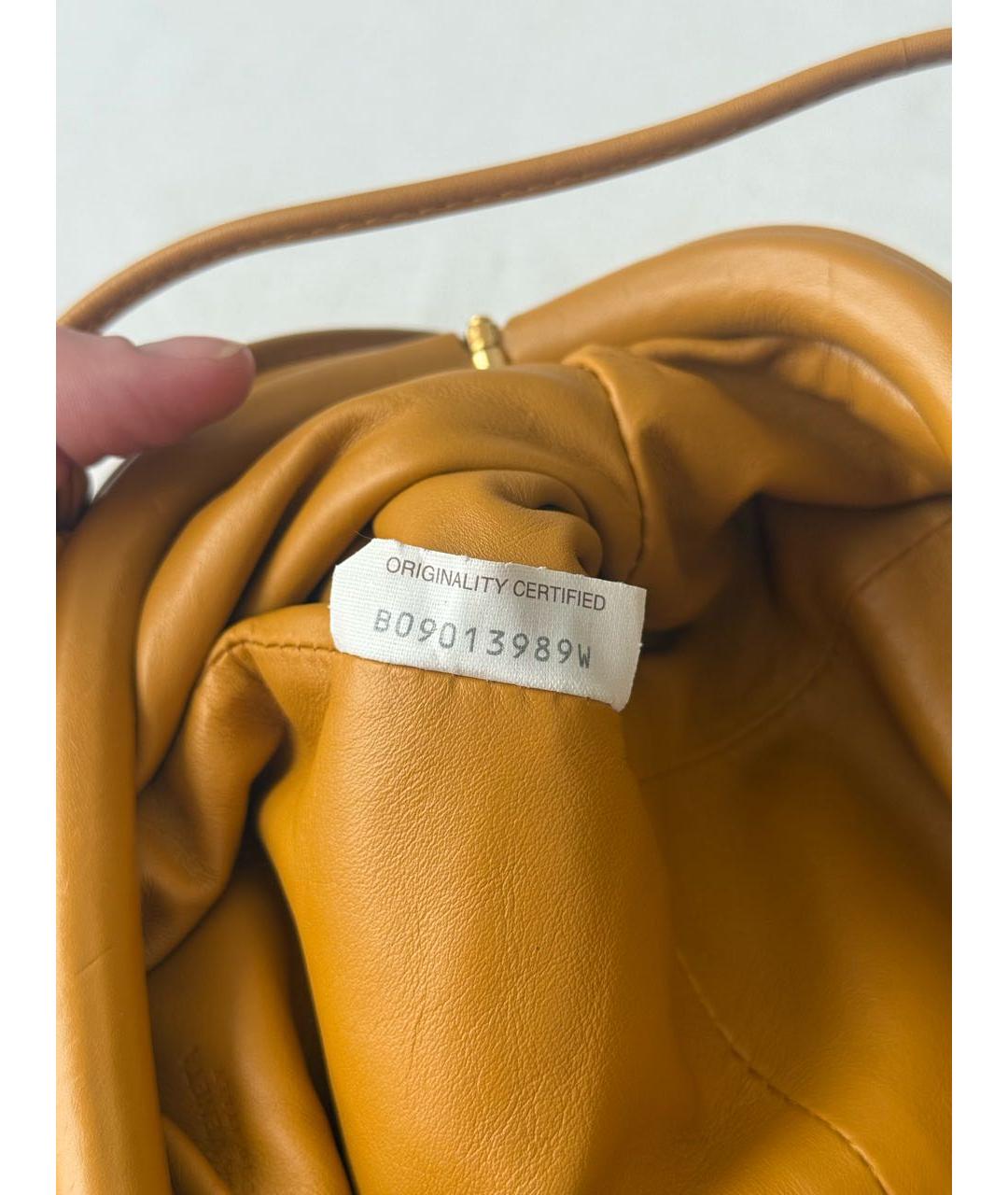 BOTTEGA VENETA Горчичная кожаная сумка через плечо, фото 7