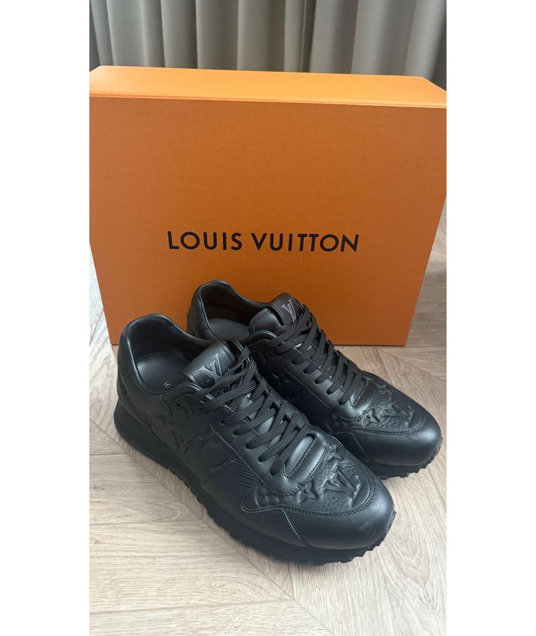 LOUIS VUITTON Черные кожаные низкие кроссовки / кеды, фото 5
