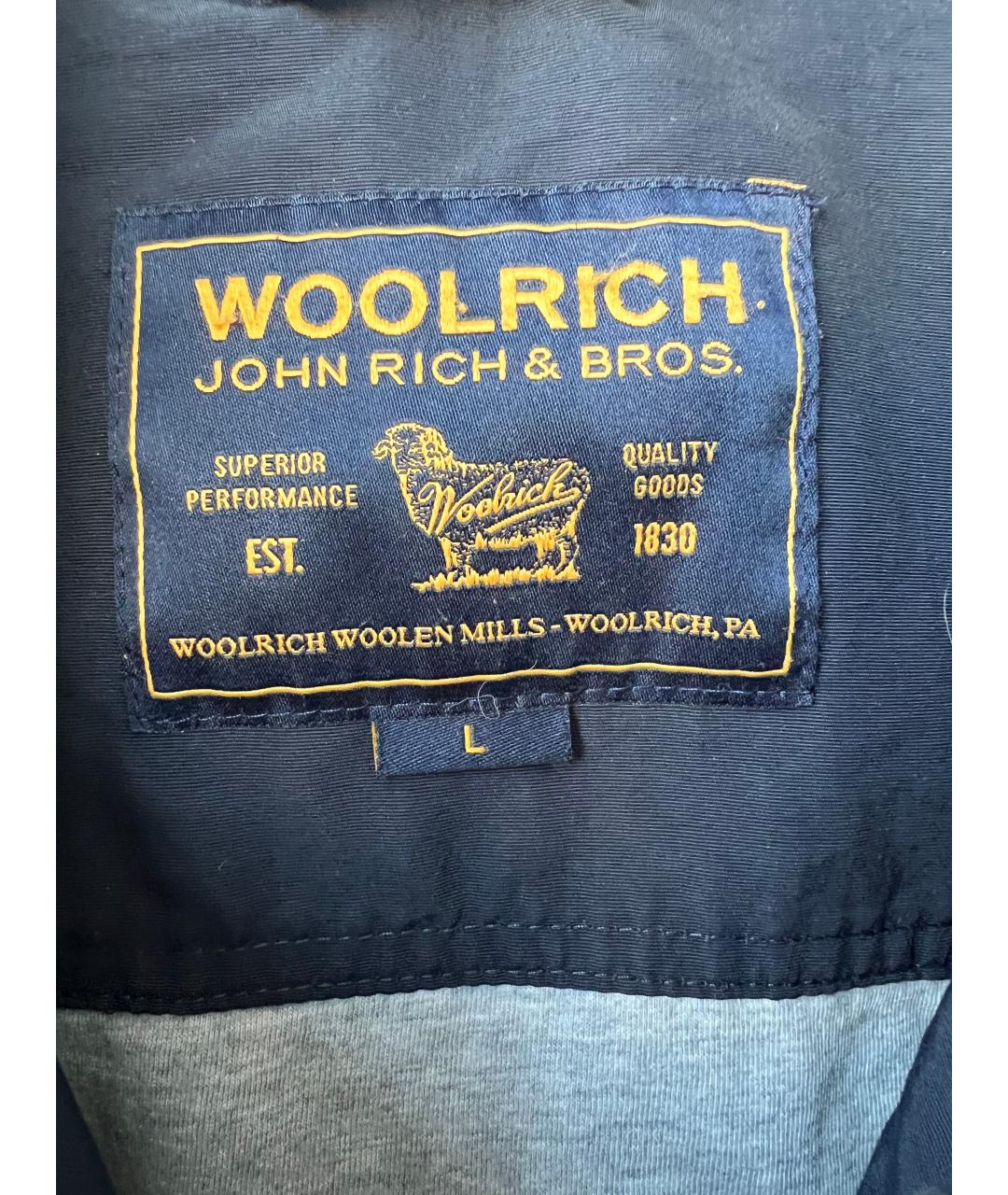 WOOLRICH Темно-синяя полиэстеровая куртка, фото 4