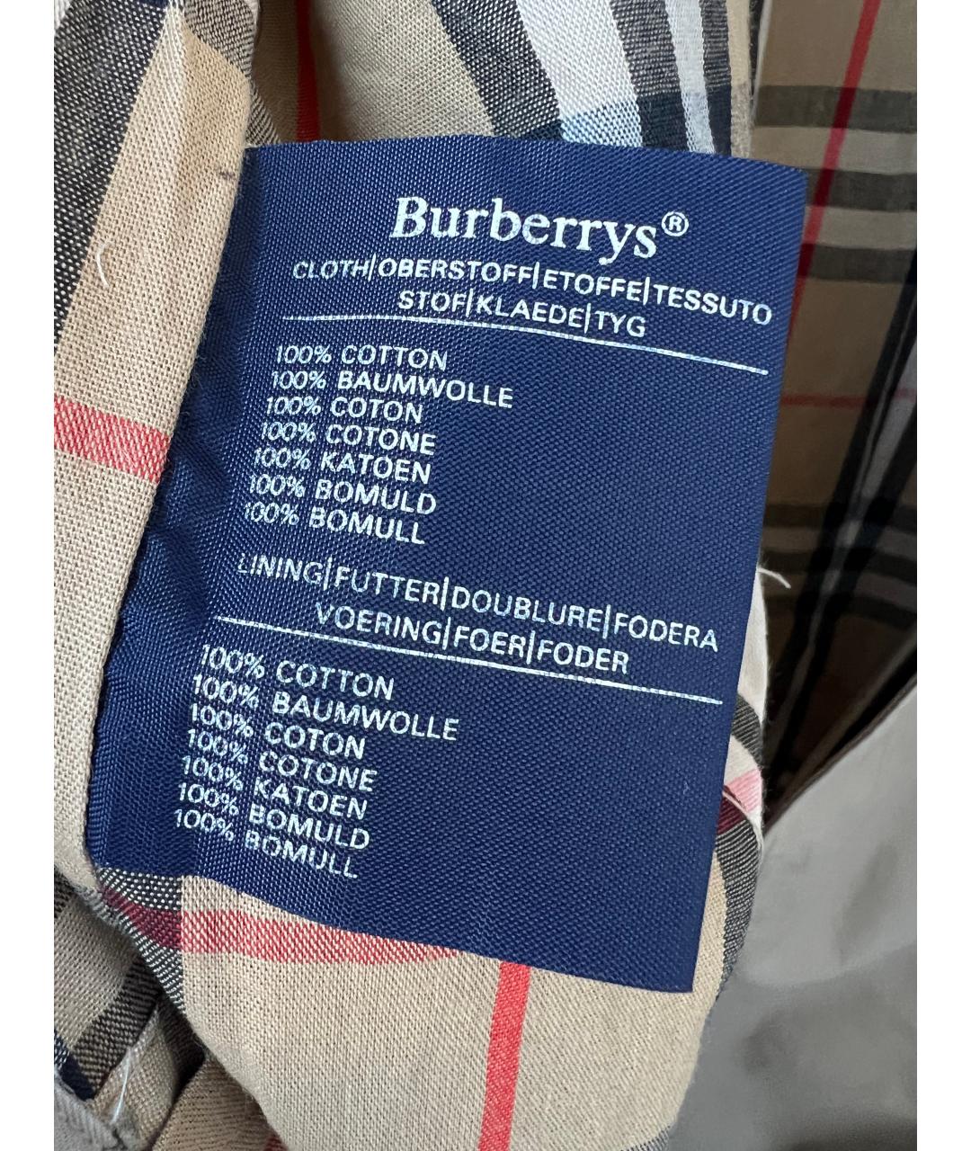 BURBERRY Бежевый тренч / плащ, фото 4