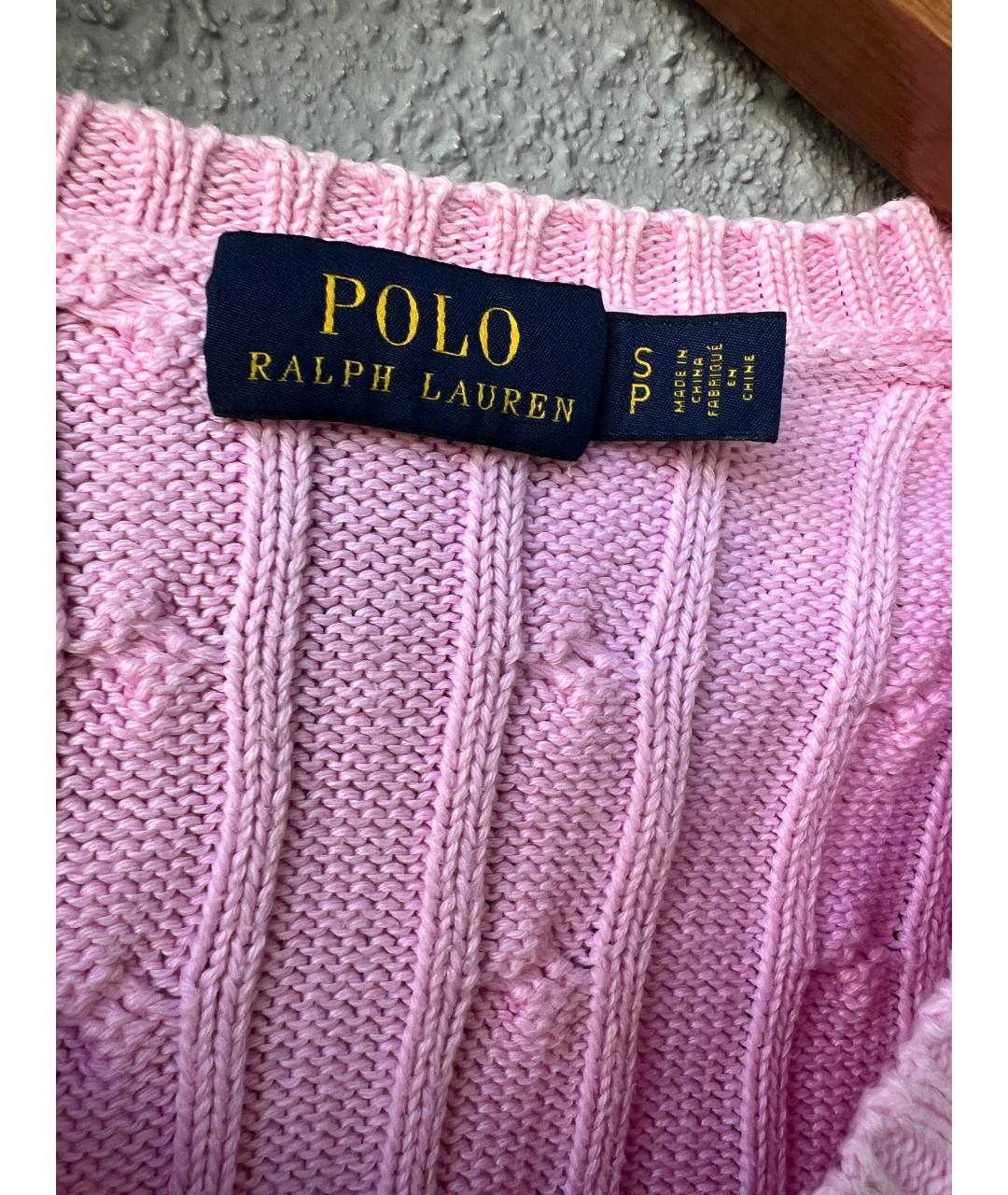 POLO RALPH LAUREN Розовый хлопковый джемпер / свитер, фото 3