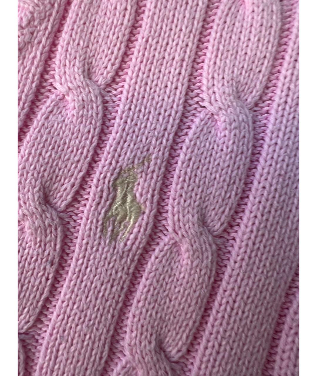 POLO RALPH LAUREN Розовый хлопковый джемпер / свитер, фото 2