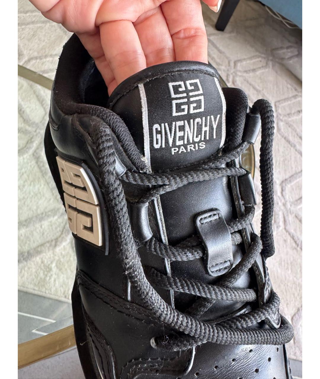 GIVENCHY Черные кожаные кроссовки, фото 5