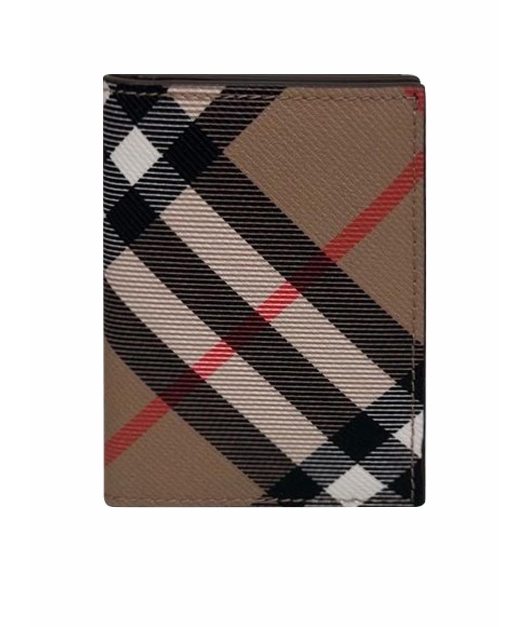 BURBERRY Бежевый кожаный кошелек, фото 1