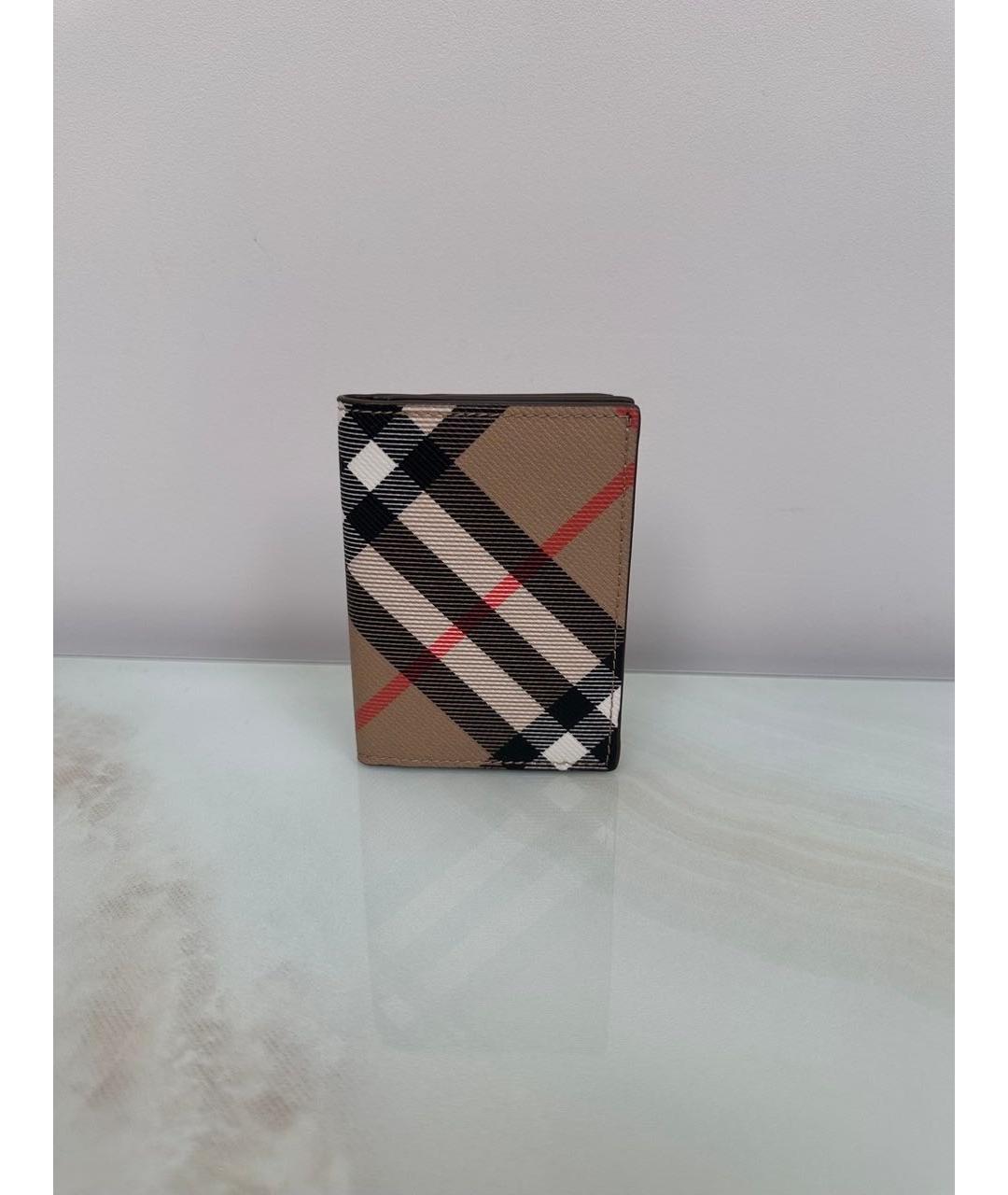 BURBERRY Бежевый кожаный кошелек, фото 2