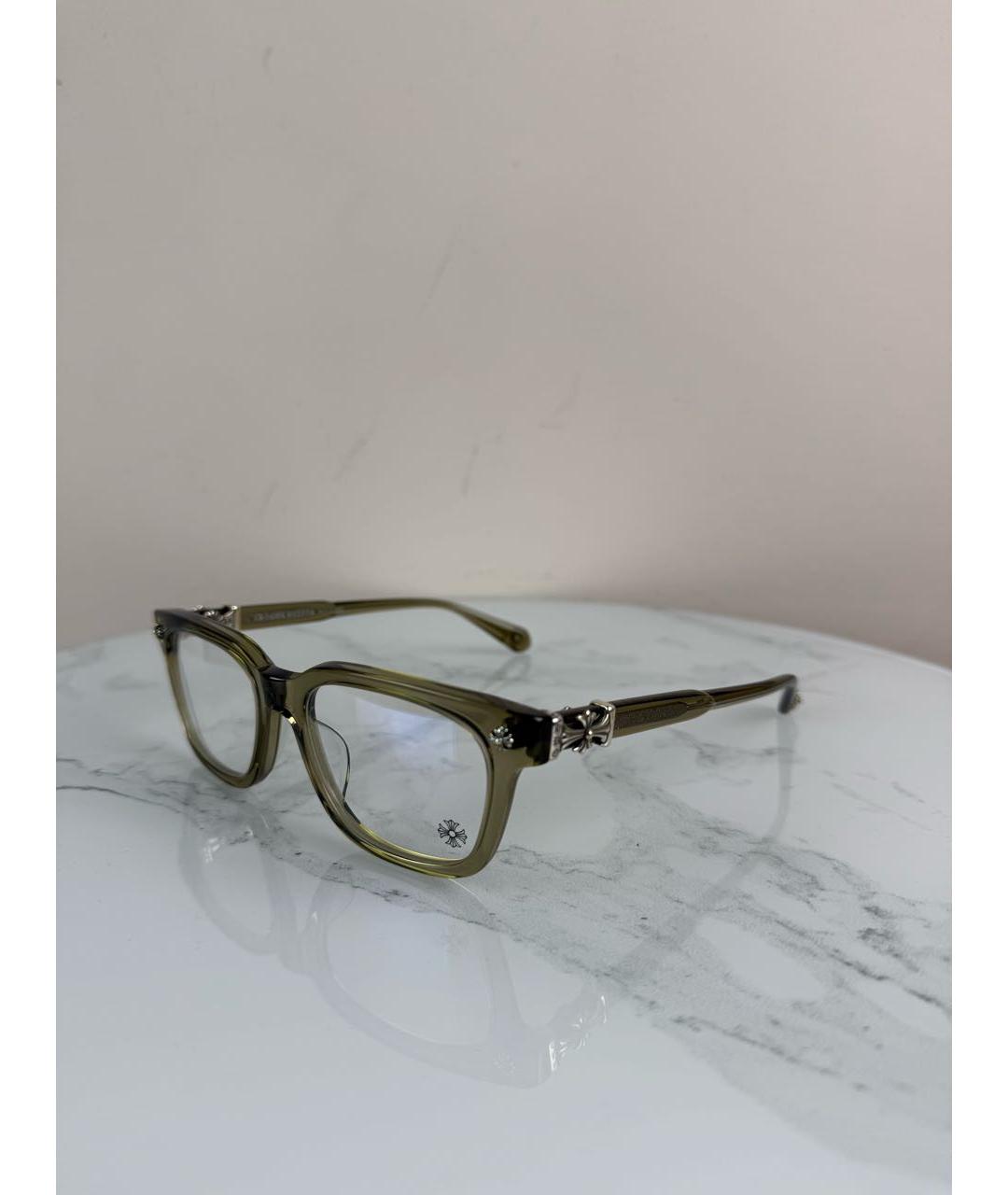 CHROME HEARTS Хаки пластиковые солнцезащитные очки, фото 6