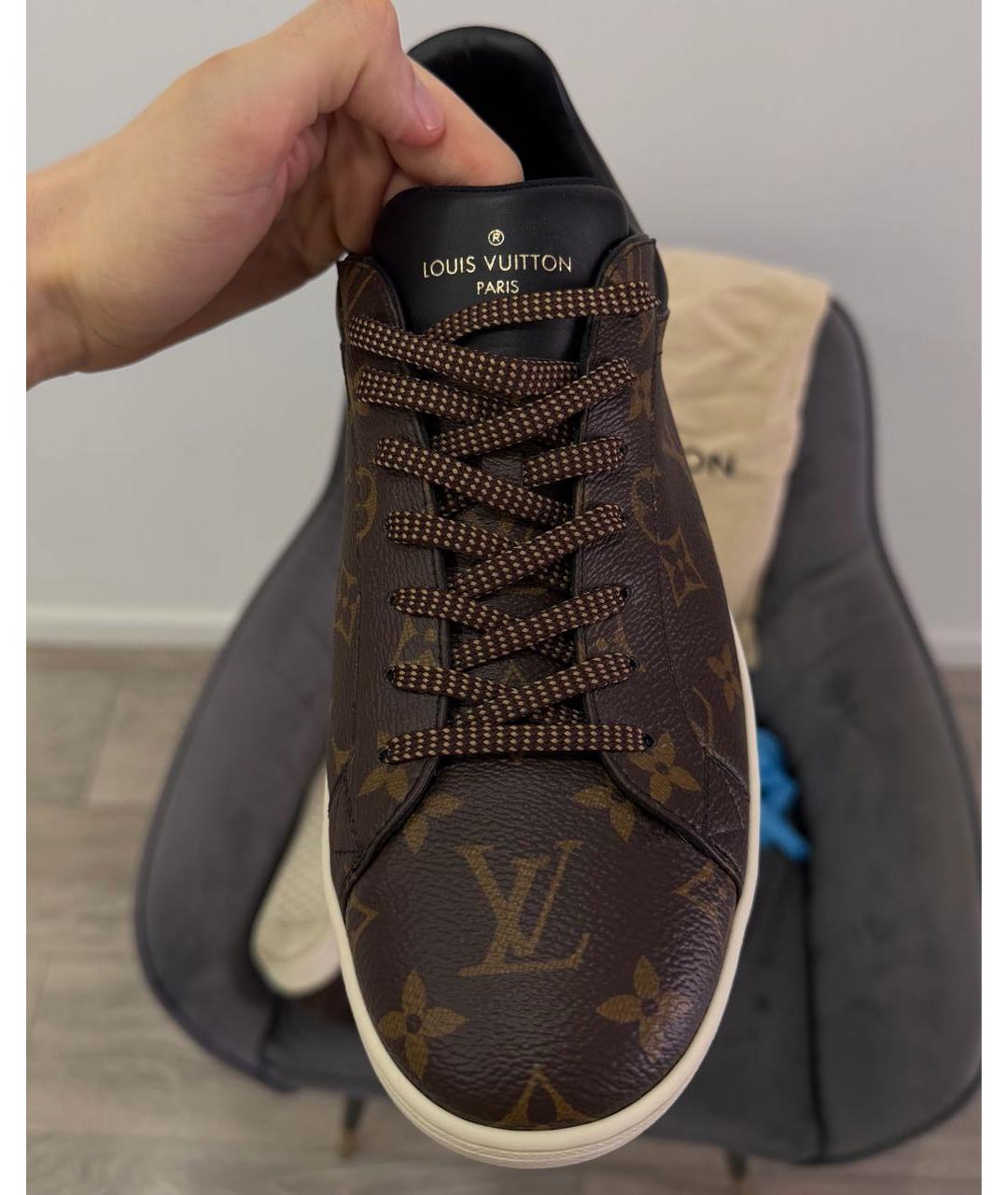 LOUIS VUITTON Коричневые низкие кроссовки / кеды, фото 6