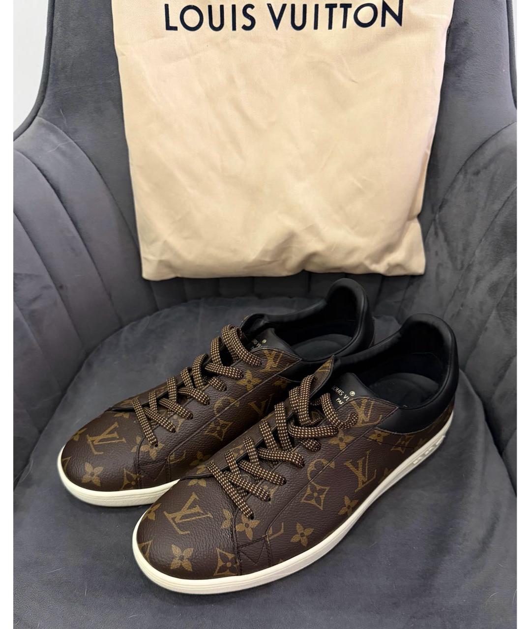 LOUIS VUITTON Коричневые низкие кроссовки / кеды, фото 3