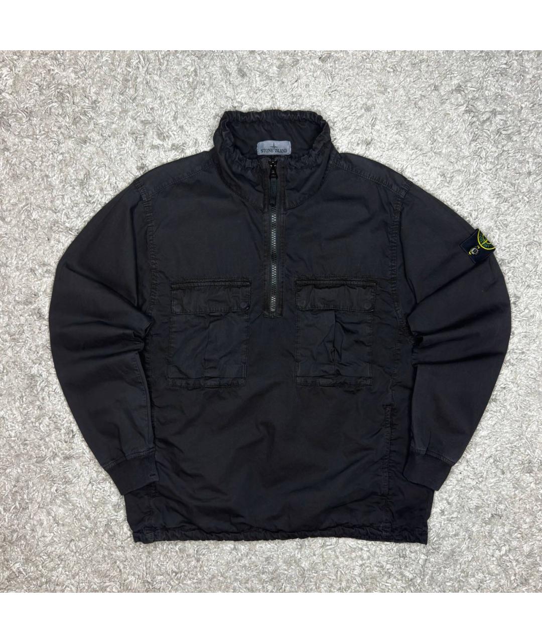 STONE ISLAND Черная хлопковая куртка, фото 6