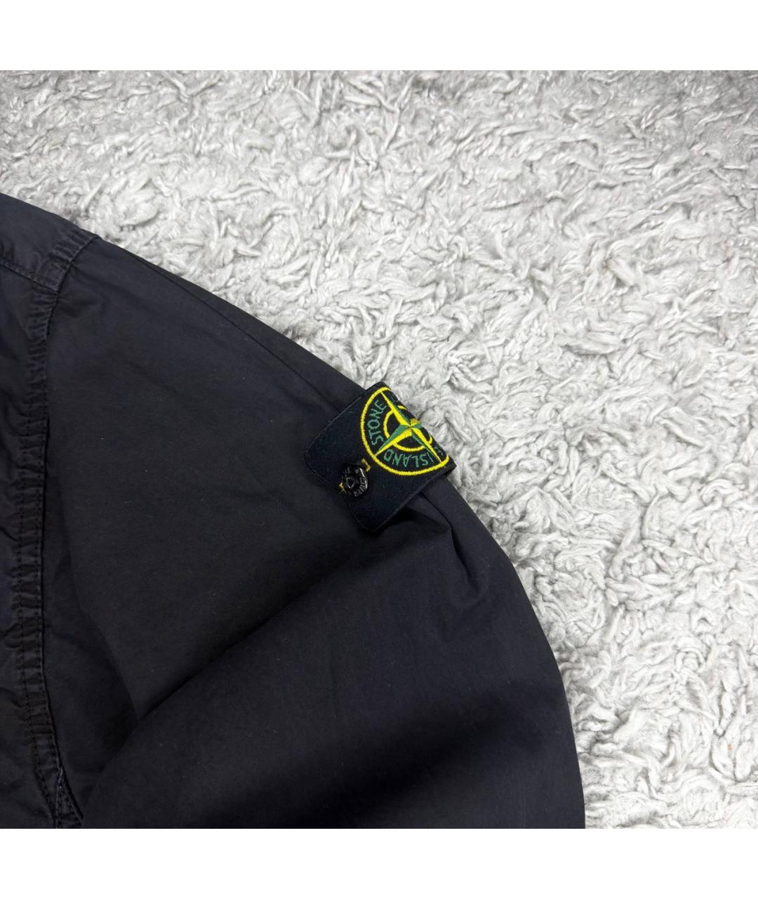 STONE ISLAND Черная хлопковая куртка, фото 2