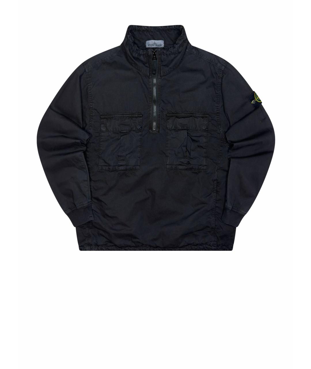STONE ISLAND Черная хлопковая куртка, фото 1