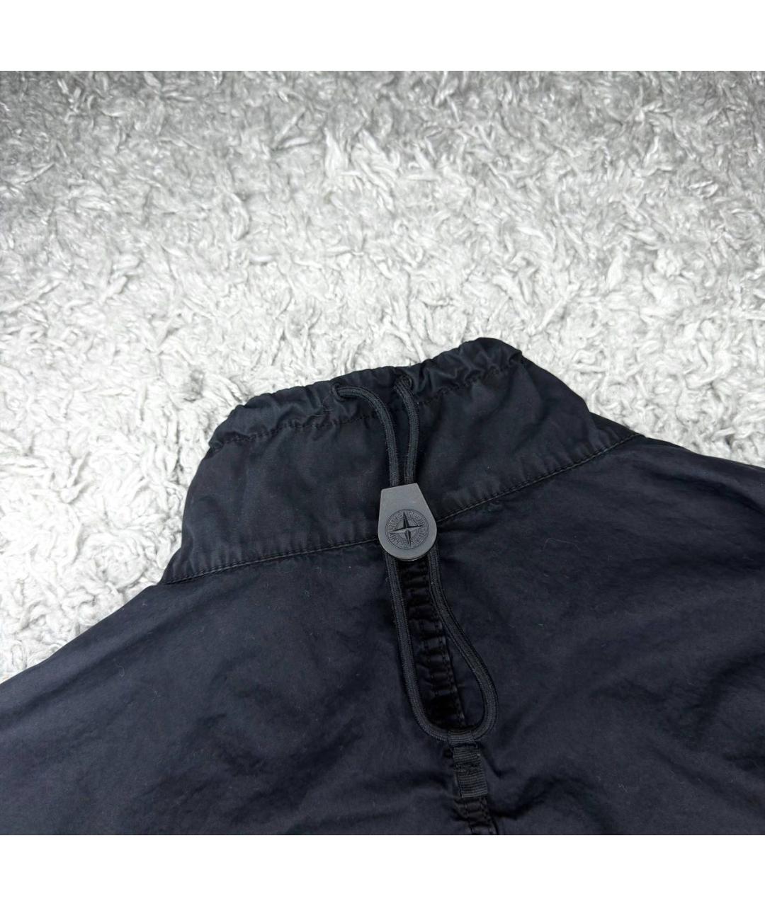 STONE ISLAND Черная хлопковая куртка, фото 4