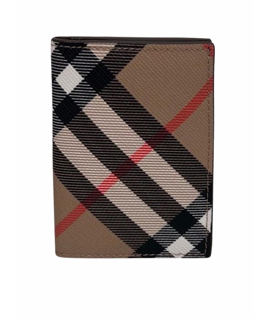 BURBERRY Бежевый кожаный кошелек, фото 7
