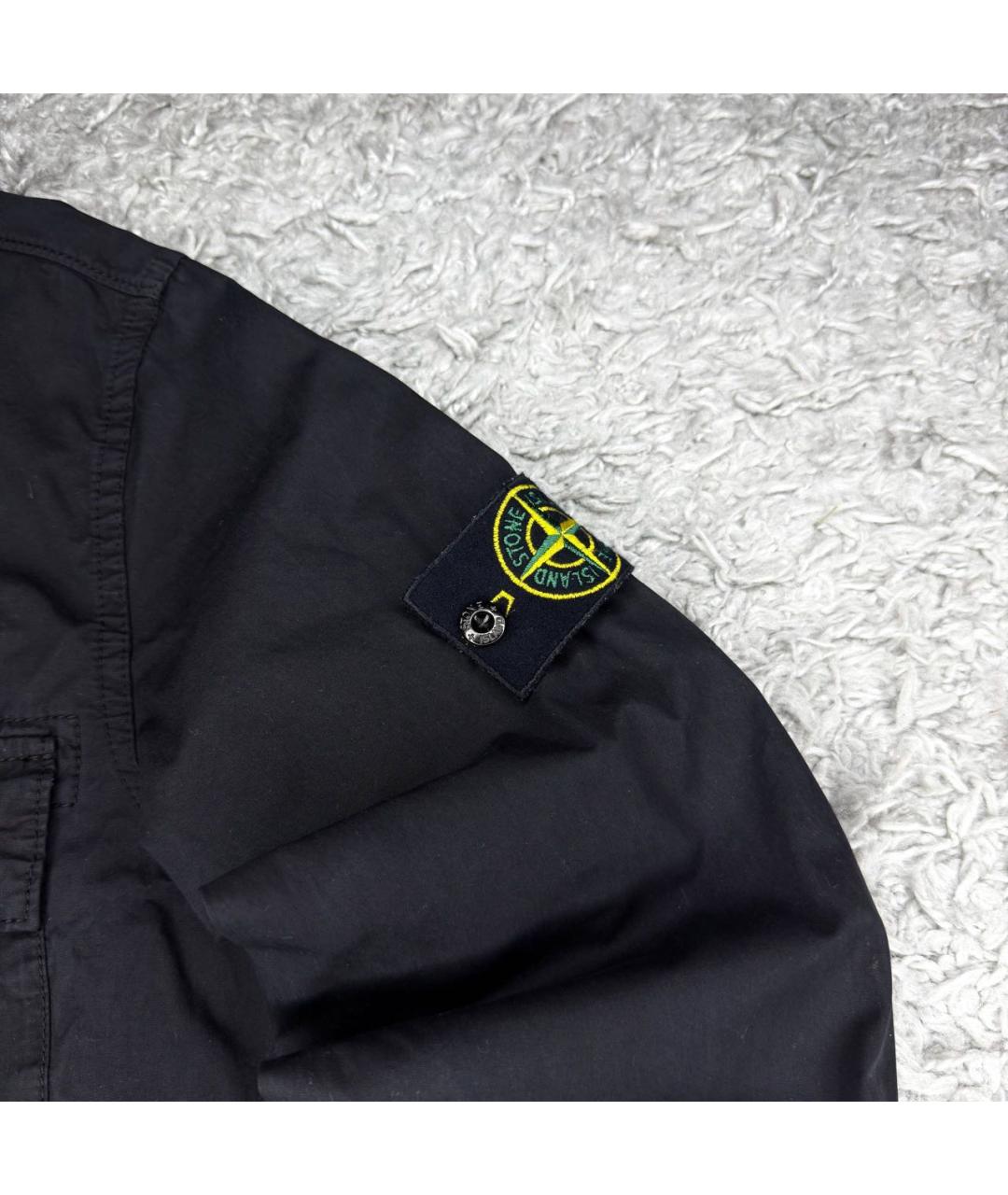 STONE ISLAND Черная хлопковая куртка, фото 2