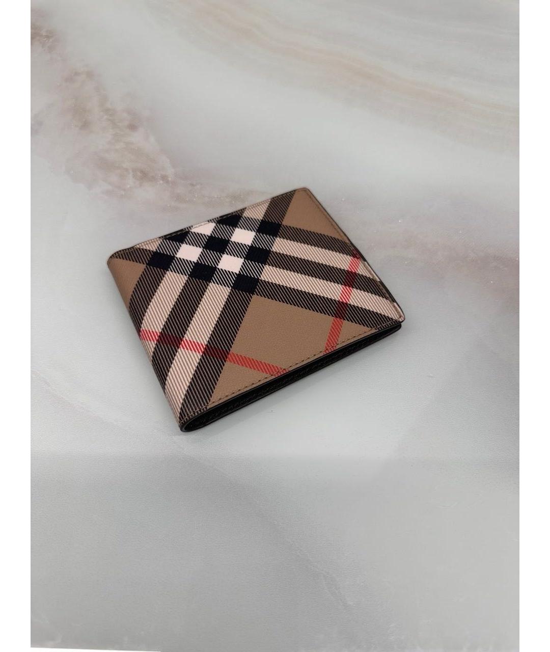 BURBERRY Бежевая кожаная визитница, фото 8