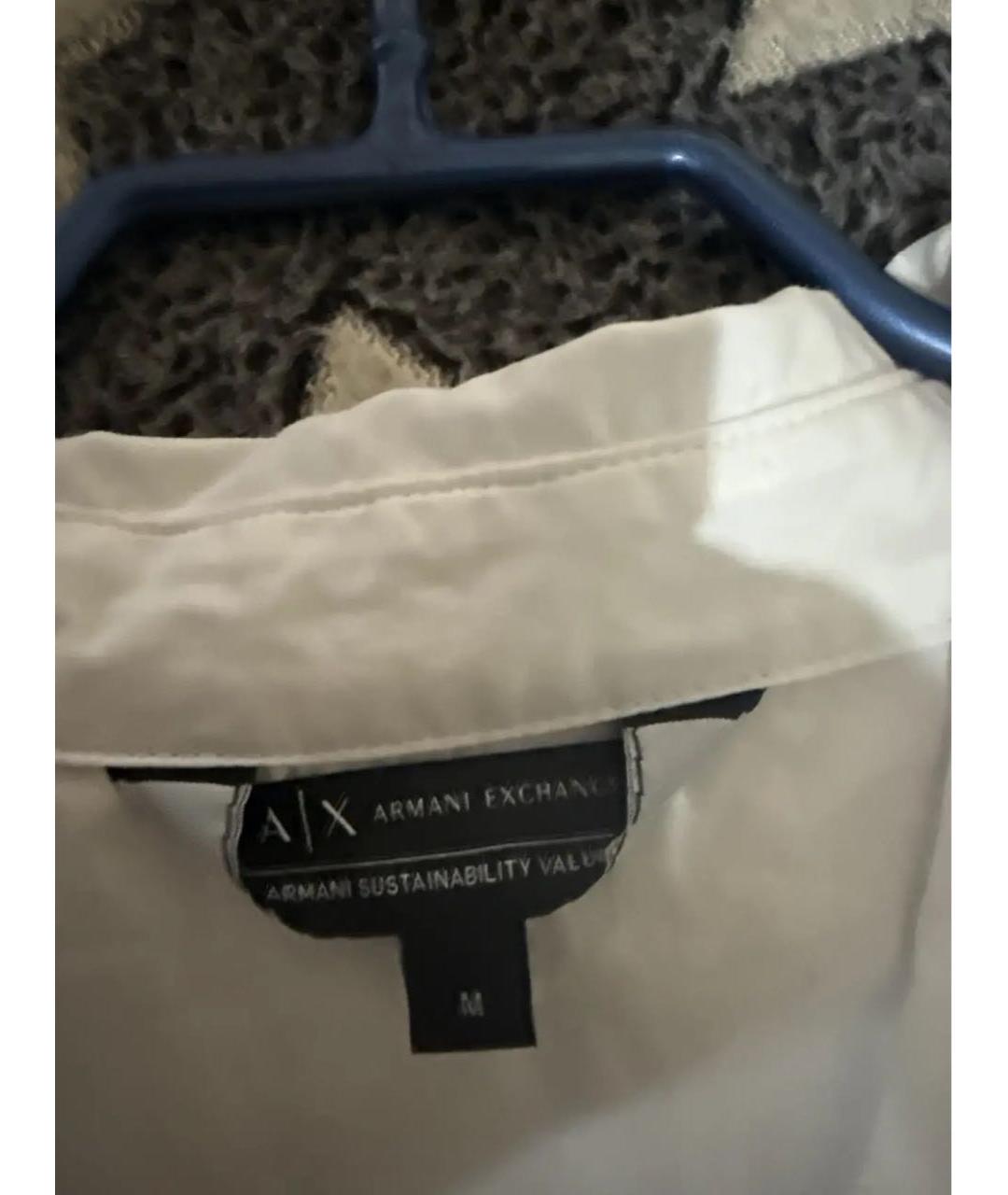ARMANI EXCHANGE Белая хлопковая рубашка, фото 4