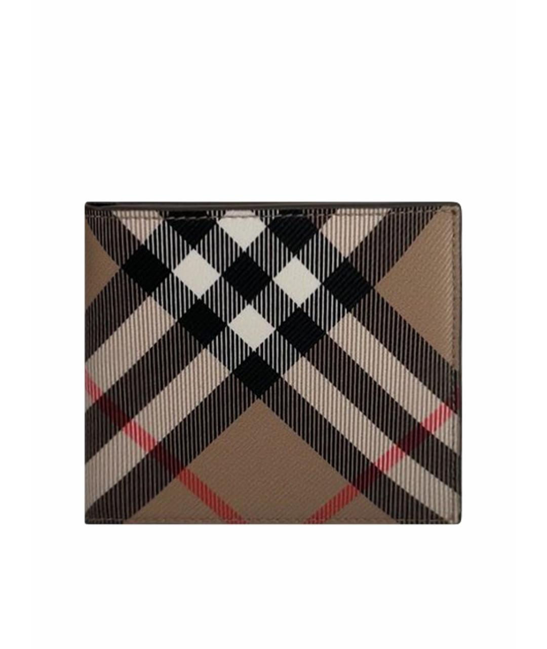 BURBERRY Бежевая кожаная визитница, фото 1