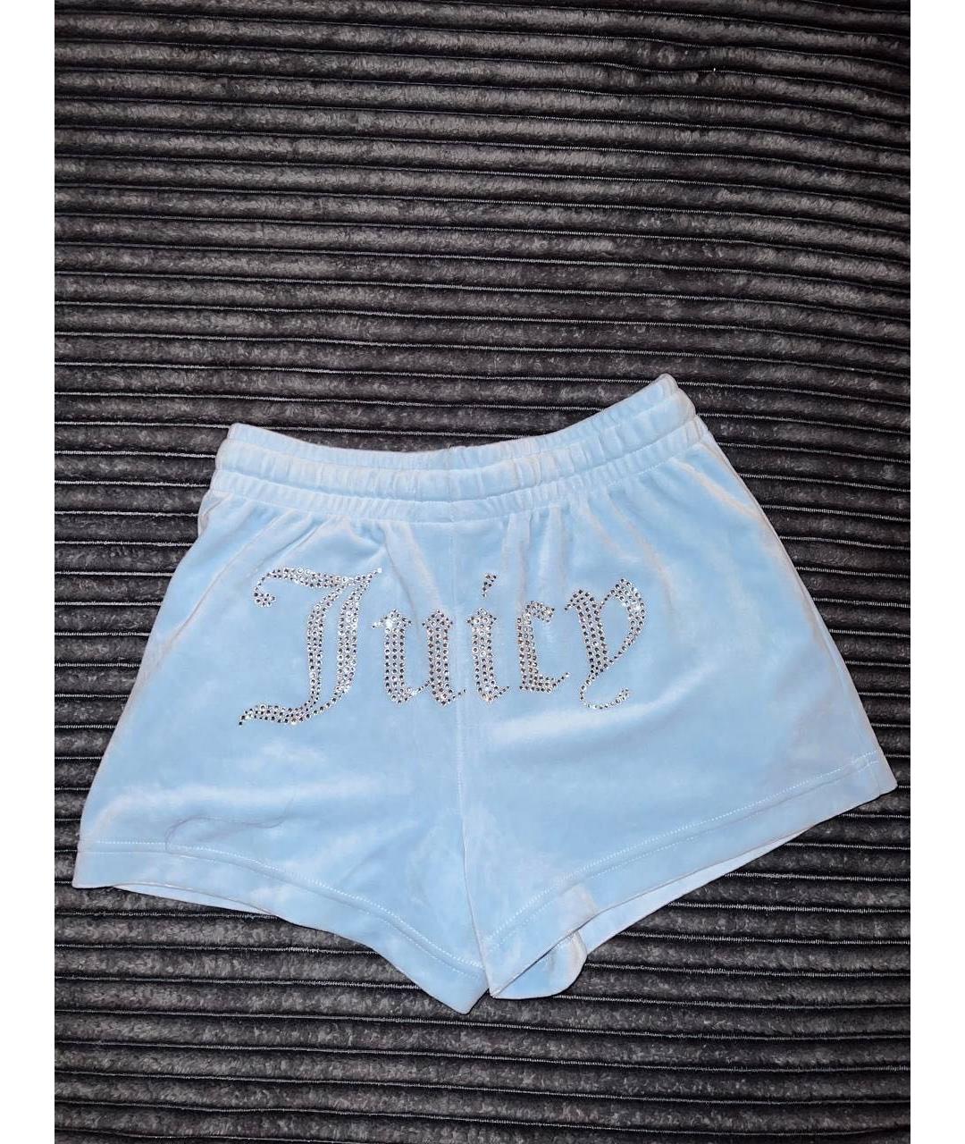 JUICY COUTURE Голубой велюровый спортивные костюмы, фото 8