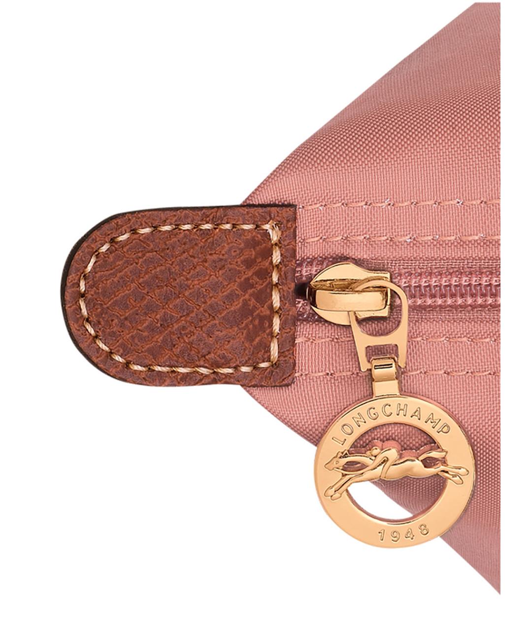 LONGCHAMP Розовая синтетическая сумка с короткими ручками, фото 4