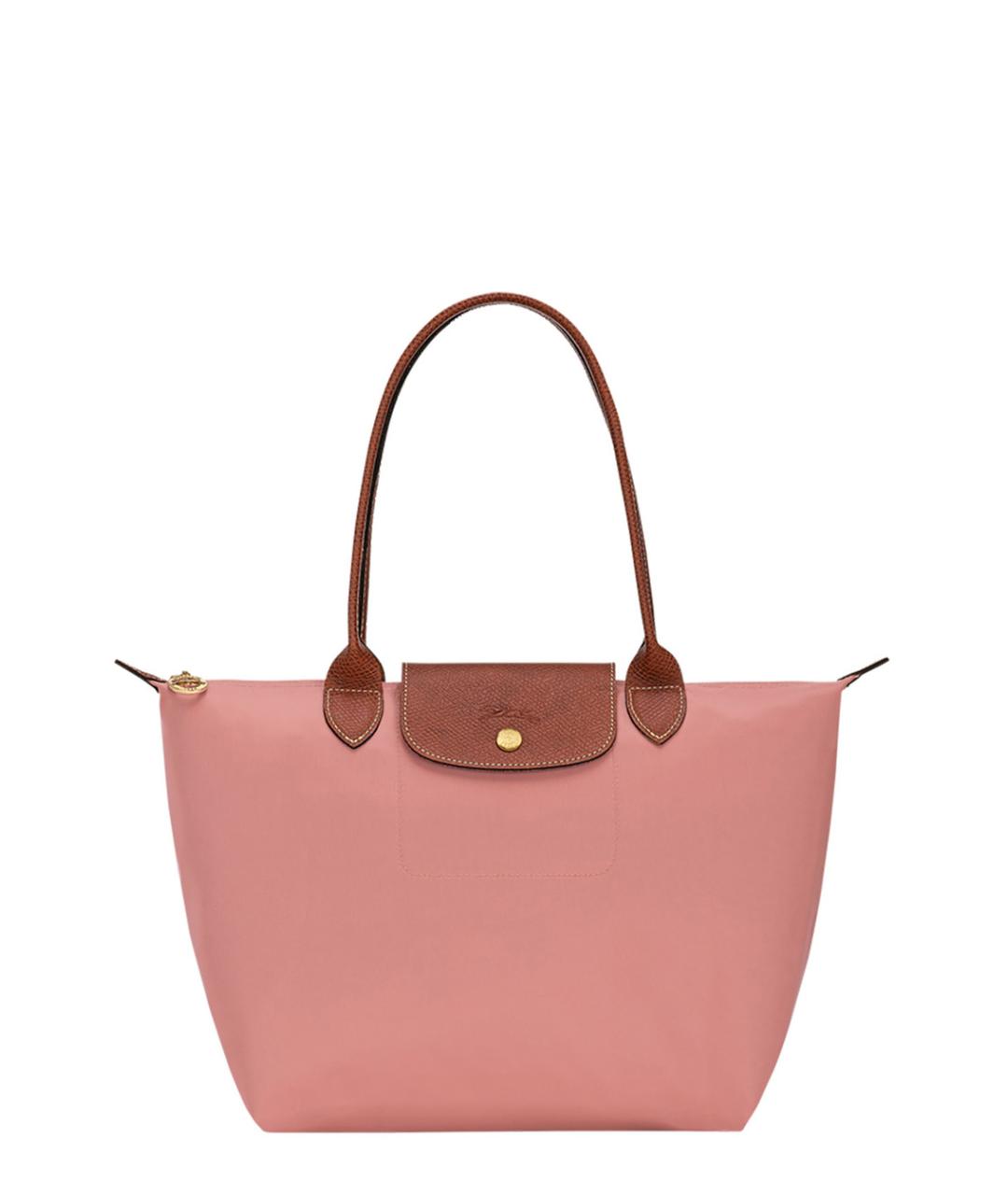 LONGCHAMP Розовая синтетическая сумка с короткими ручками, фото 1