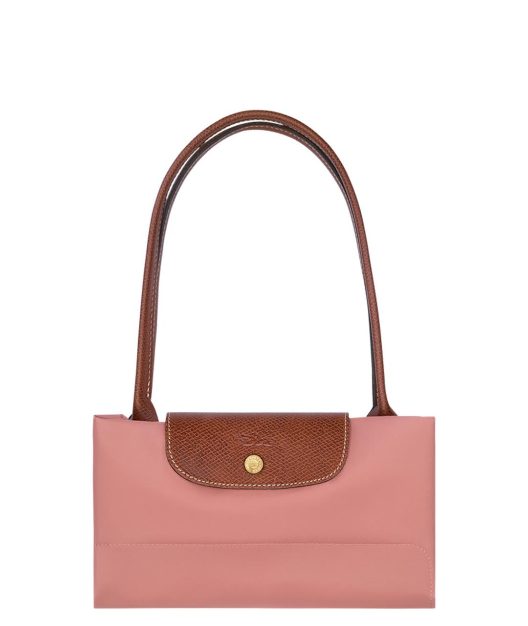 LONGCHAMP Розовая синтетическая сумка с короткими ручками, фото 3