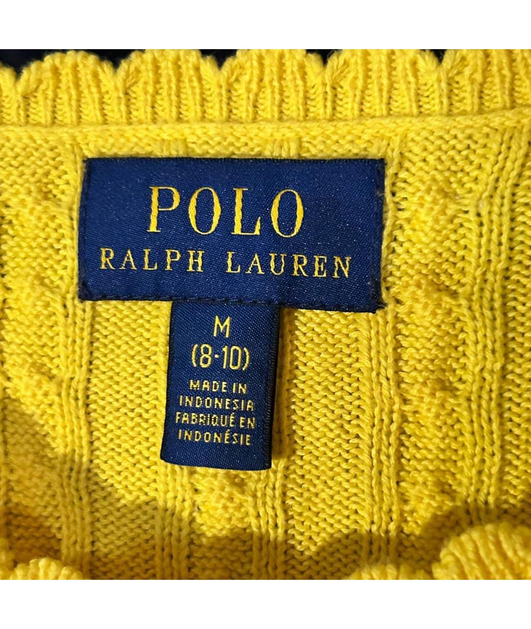 POLO RALPH LAUREN Желтый хлопковый кардиган, фото 5