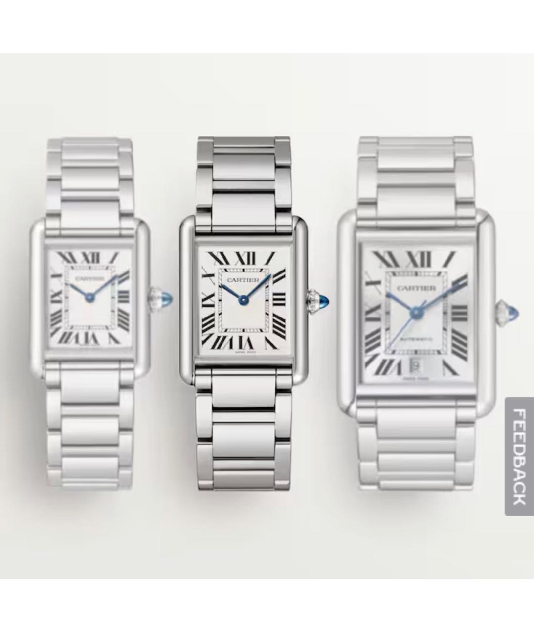 CARTIER Серебряные стальные часы, фото 5