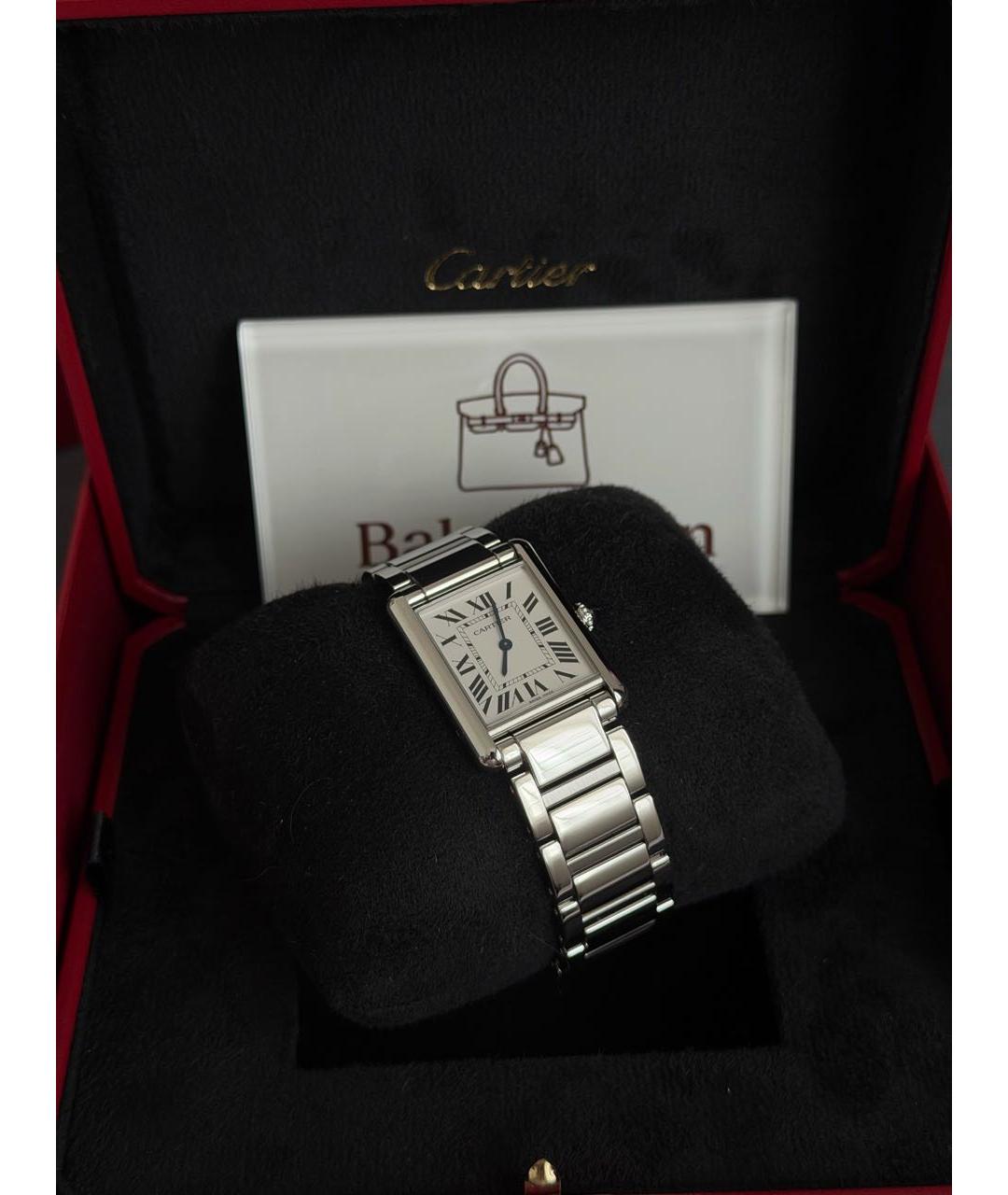 CARTIER Серебряные стальные часы, фото 4