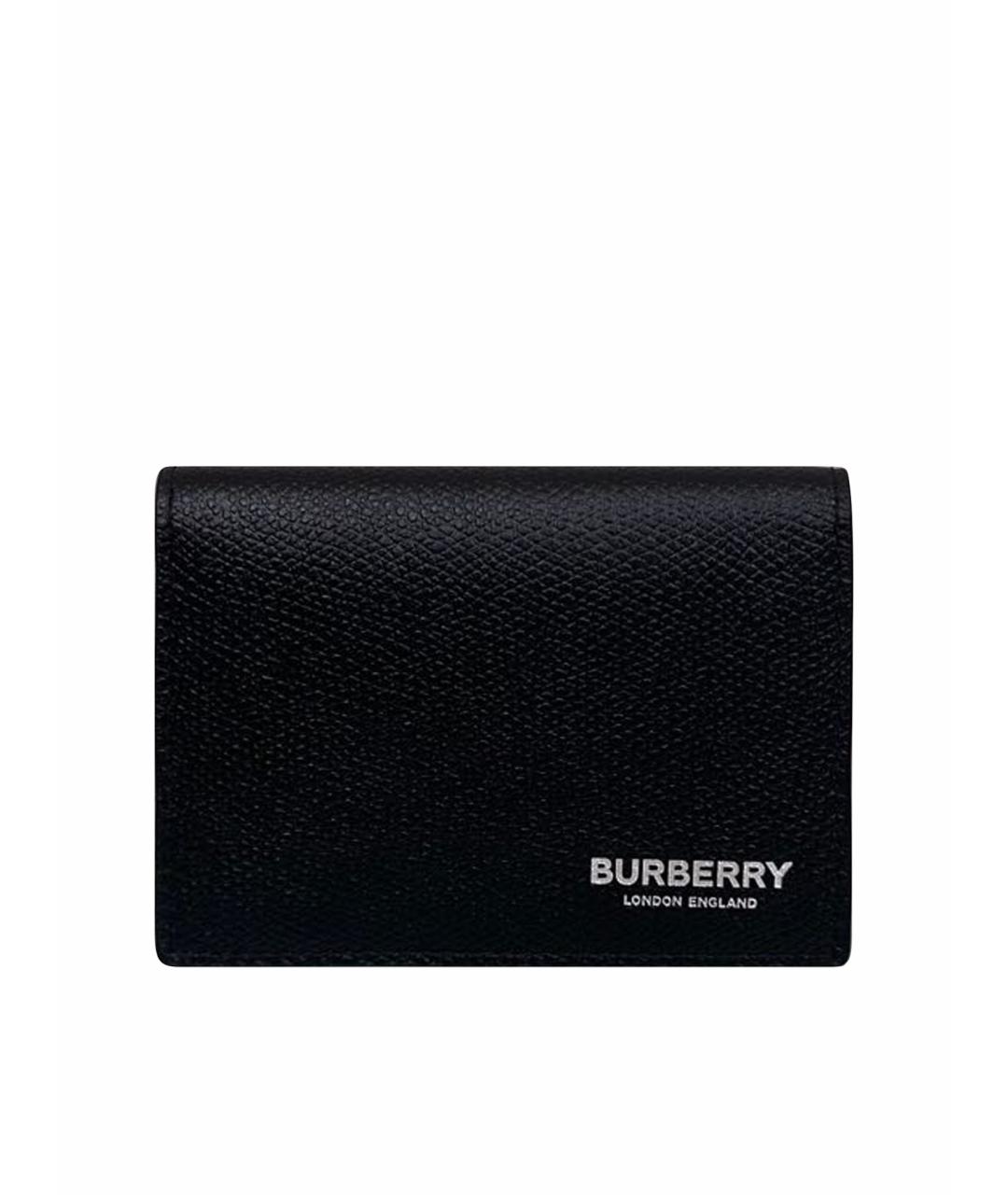BURBERRY Черная кожаная визитница, фото 1