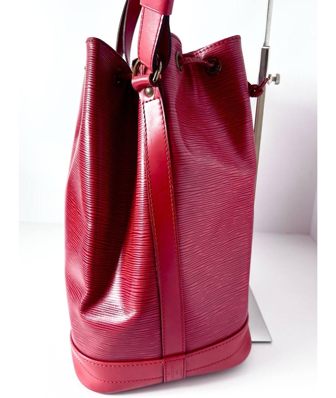 LOUIS VUITTON Красная кожаная сумка с короткими ручками, фото 6