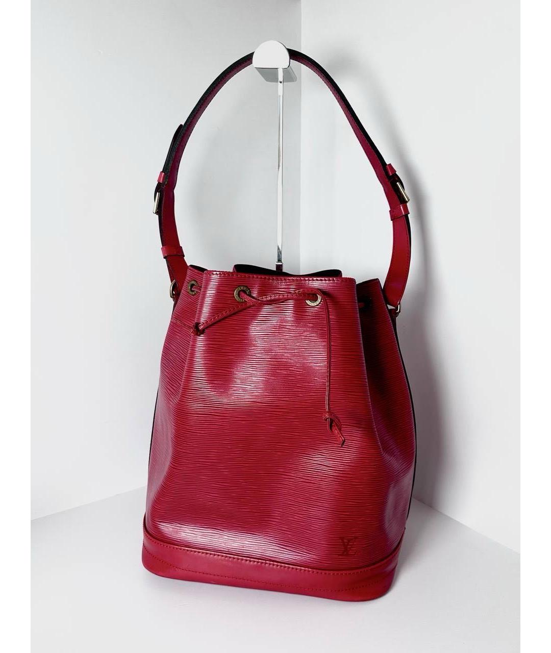 LOUIS VUITTON Красная кожаная сумка с короткими ручками, фото 9