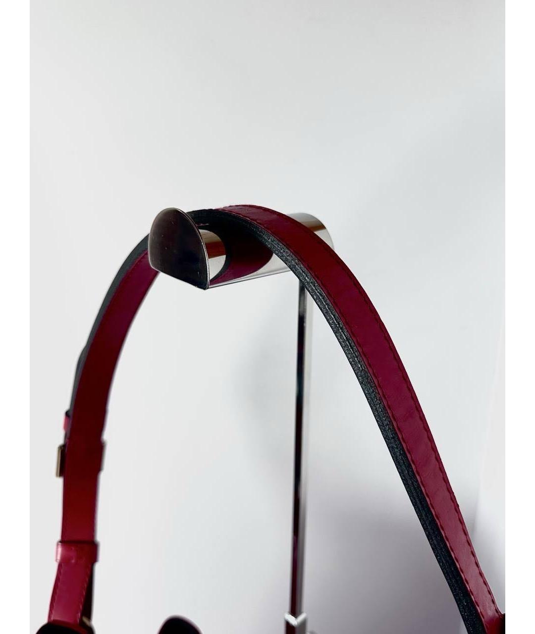 LOUIS VUITTON Красная кожаная сумка с короткими ручками, фото 3