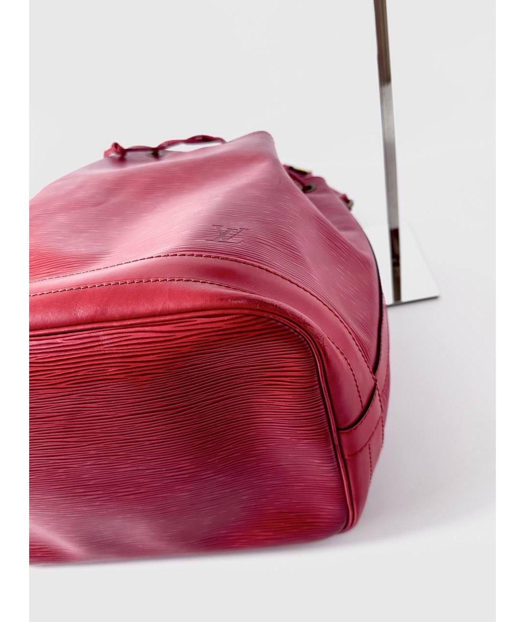LOUIS VUITTON Красная кожаная сумка с короткими ручками, фото 8