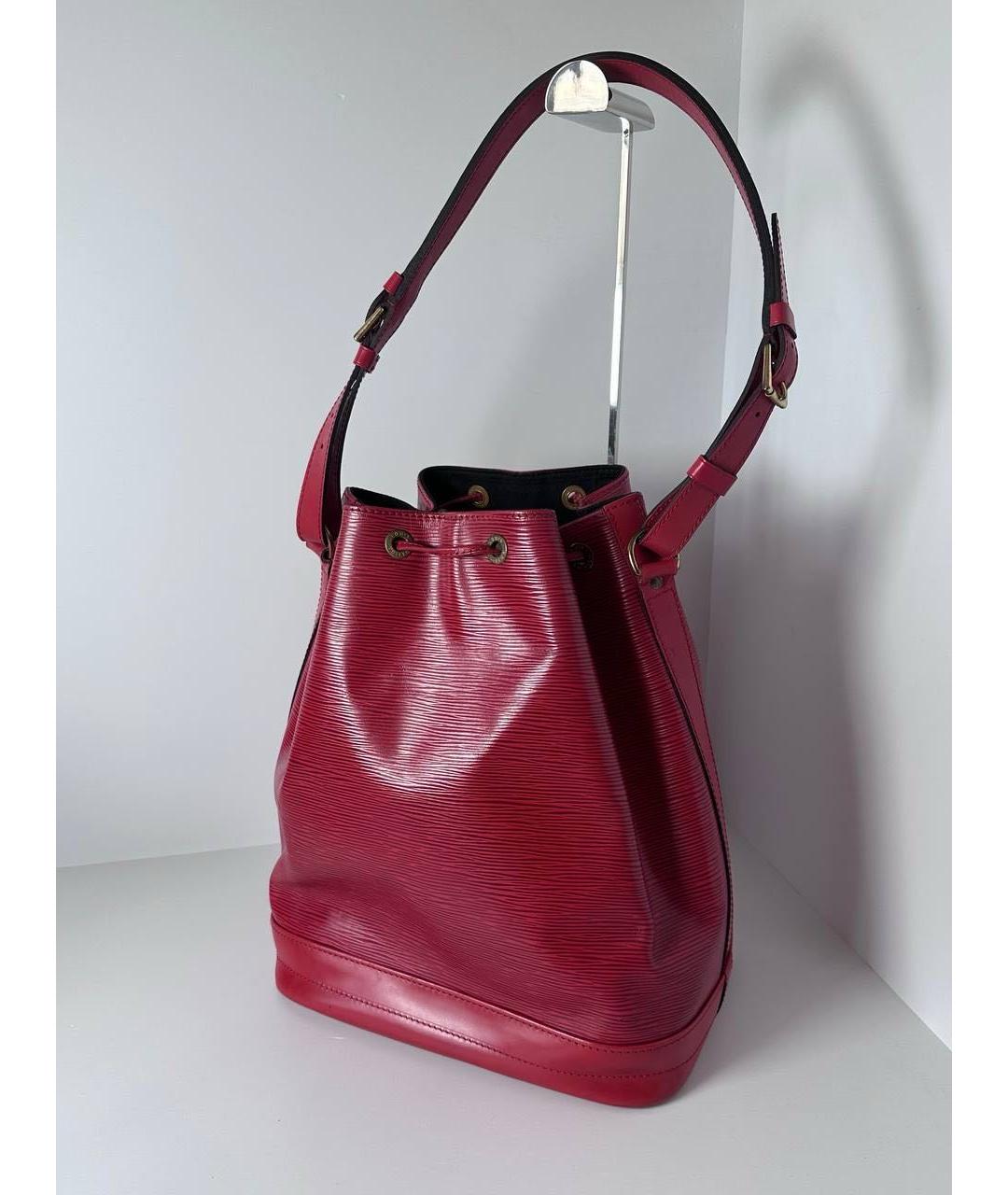 LOUIS VUITTON Красная кожаная сумка с короткими ручками, фото 4