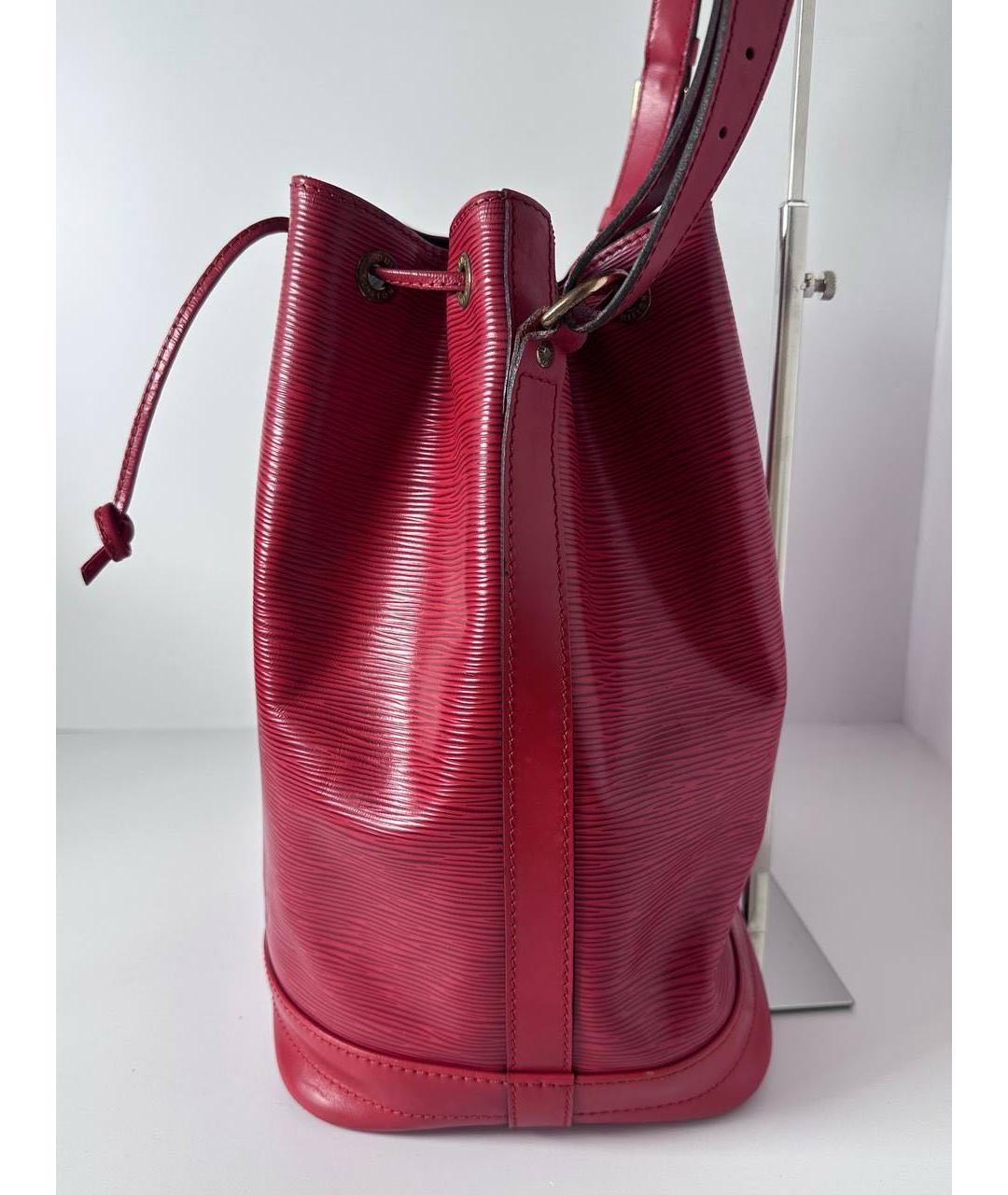 LOUIS VUITTON Красная кожаная сумка с короткими ручками, фото 5