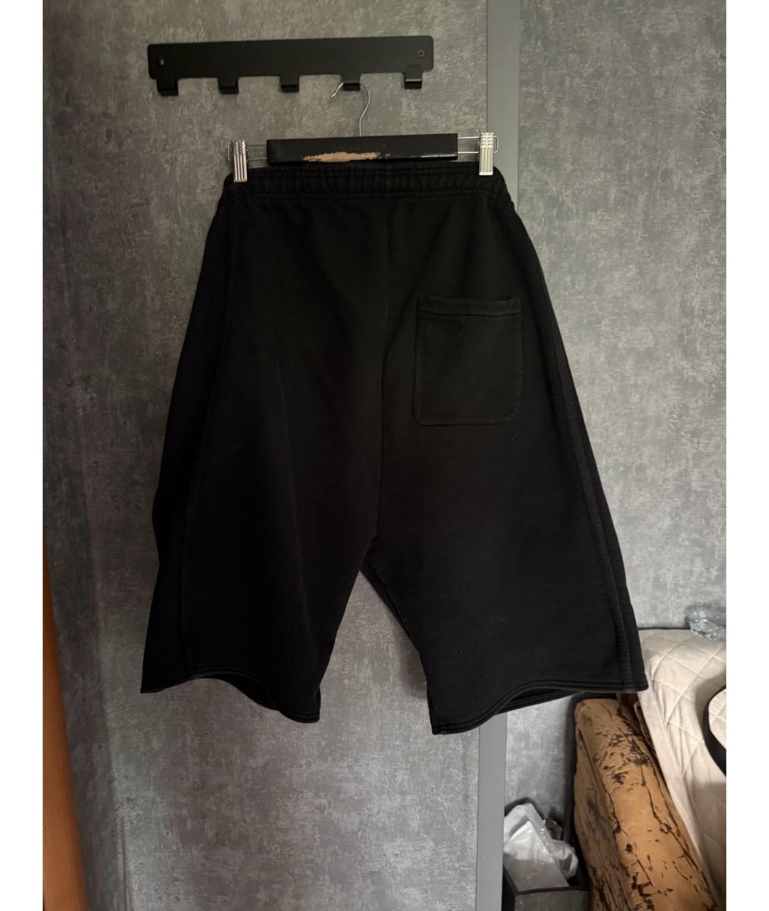 VETEMENTS Черные хлопковые шорты, фото 2
