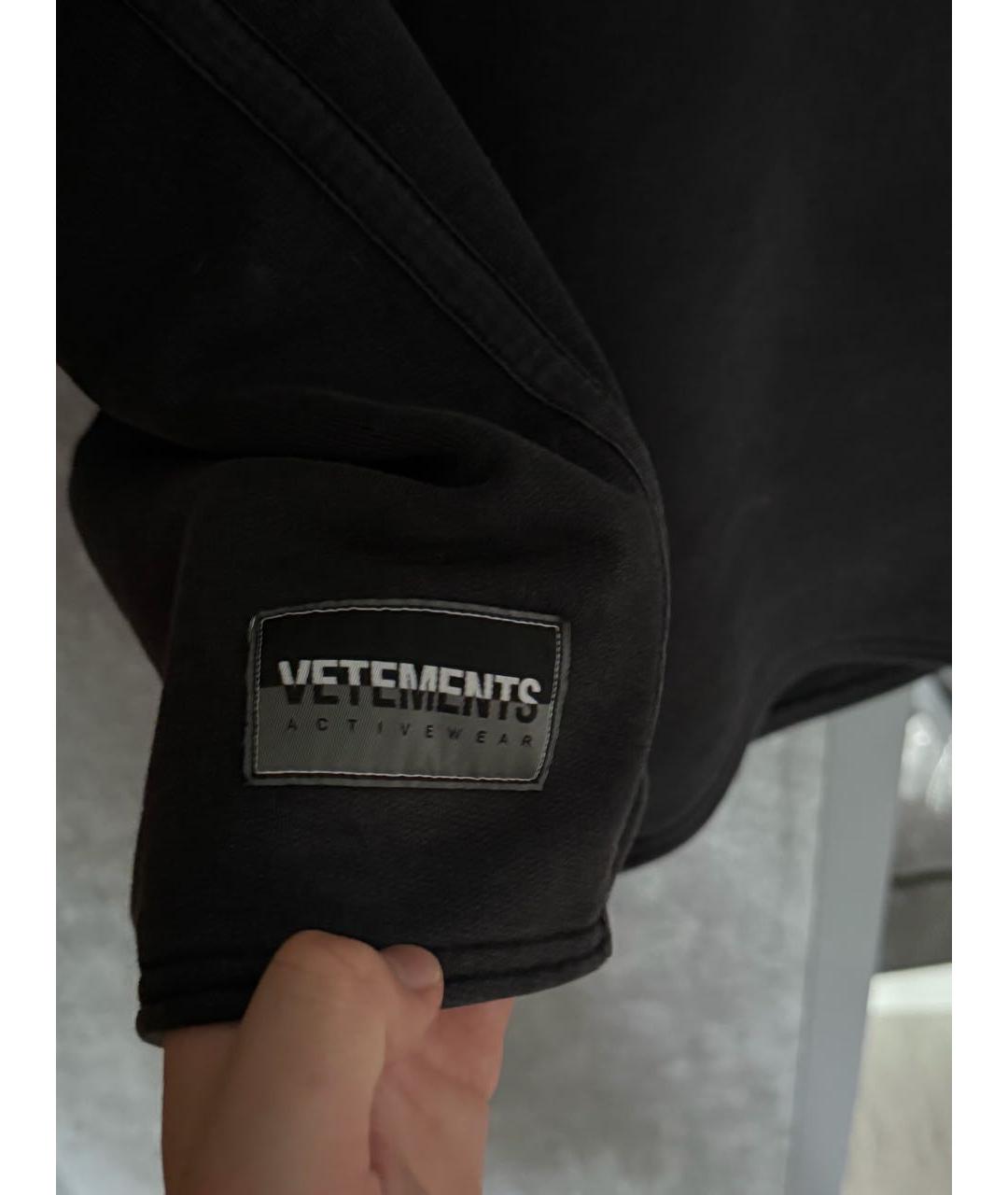 VETEMENTS Черные хлопковые шорты, фото 4