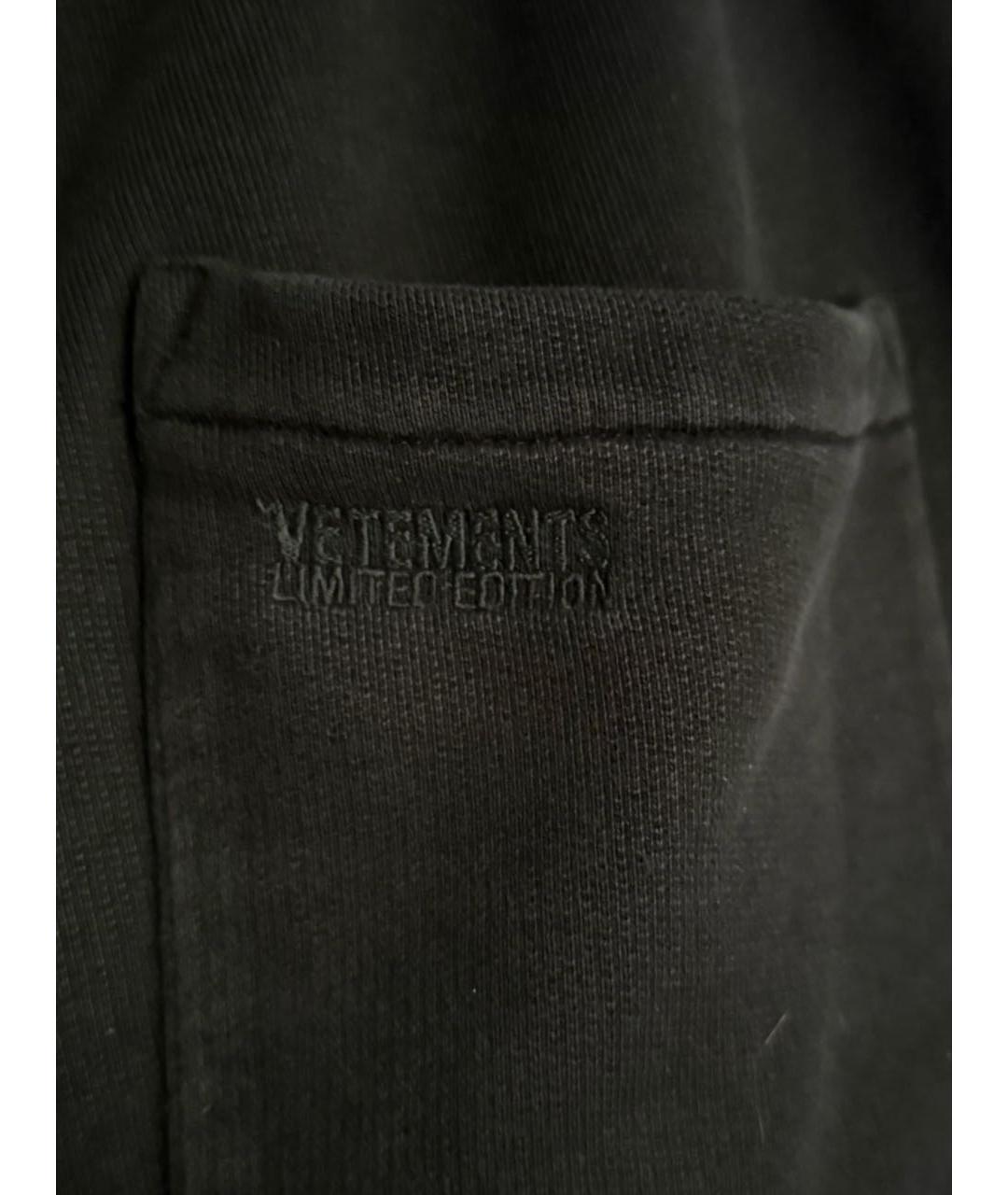 VETEMENTS Черные хлопковые шорты, фото 3