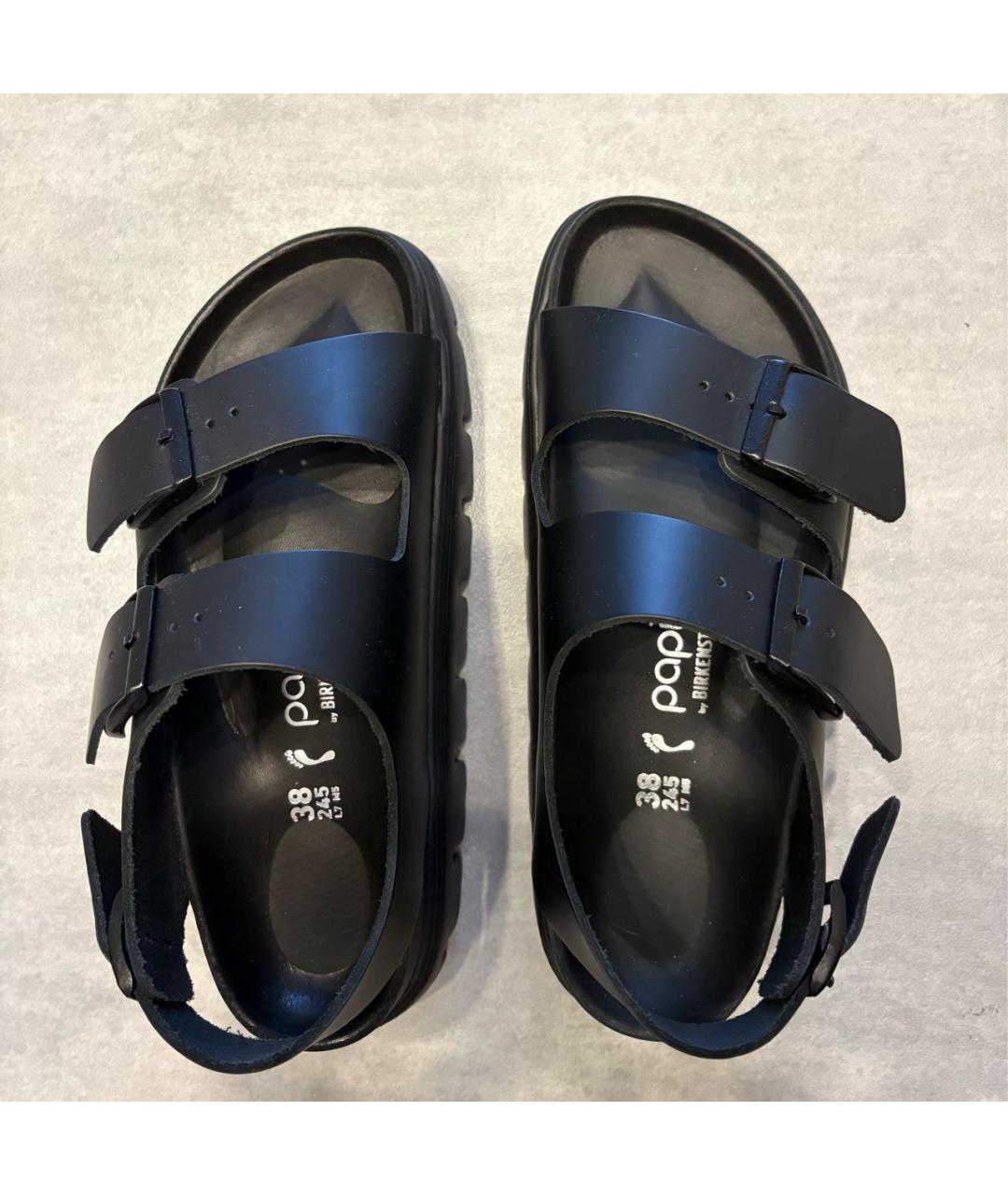 BIRKENSTOCK Черные кожаные сандалии, фото 3